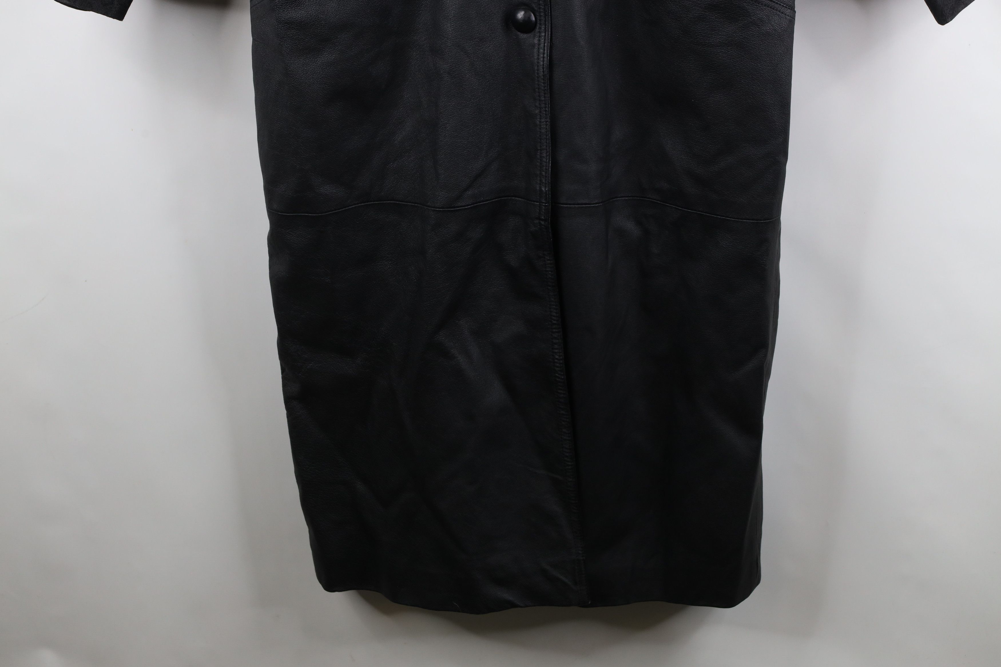 Vintage Vintage 90s Streetwear Goth Leather Full Length Jacket Size L / US 10 / IT 46 - 4 Thumbnail