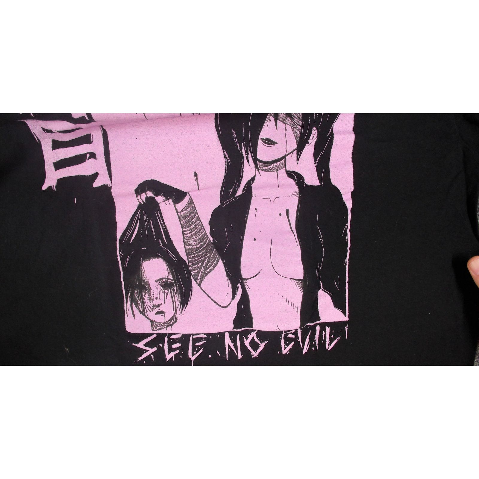 Other Hauntless 2019 See No Evil Anime Goth Tee XL Size US XL / EU 56 / 4 - 5 Thumbnail