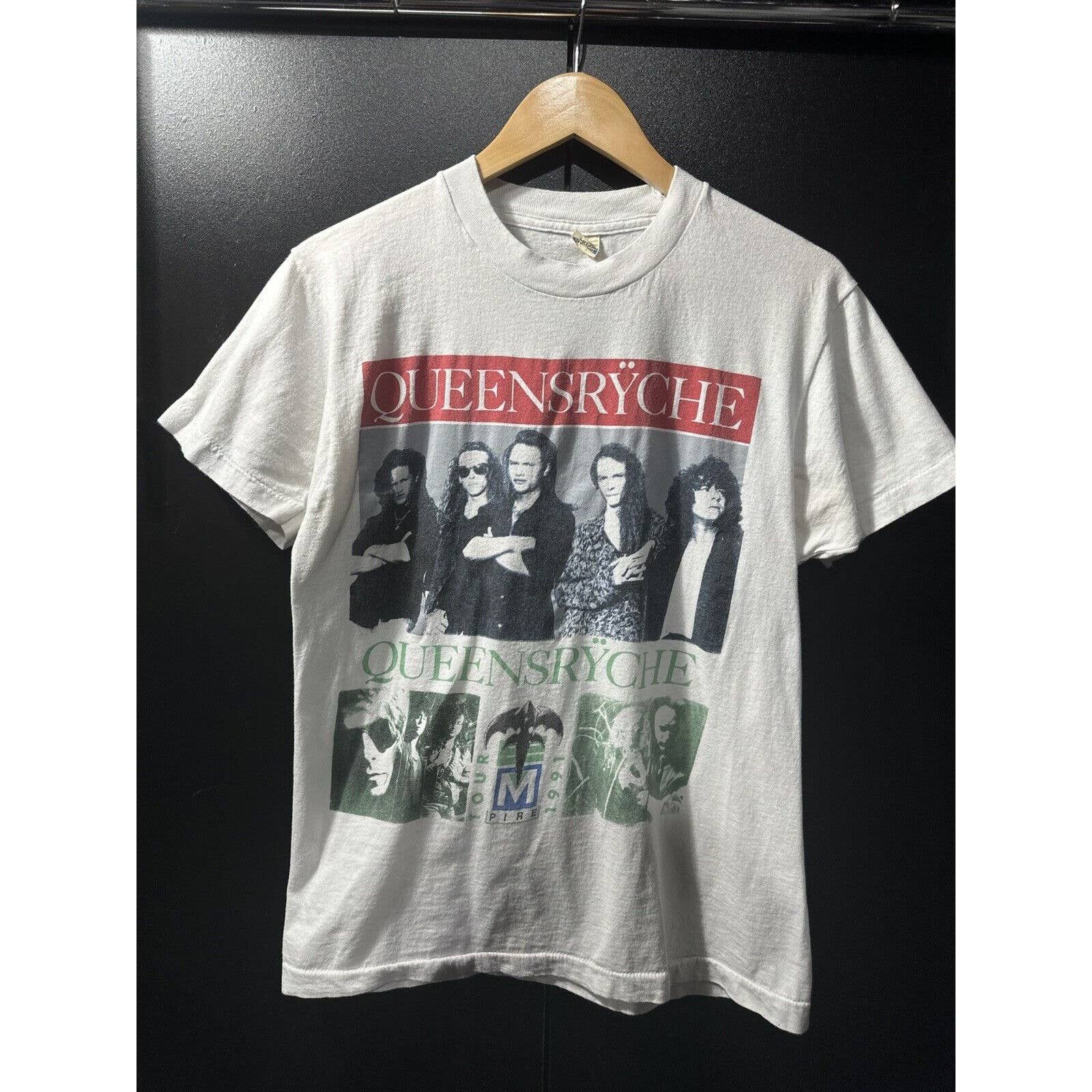 image of Screen Stars Vintage 1991 Queensryche Suicidal Tendencies Tour Shirt in White, Men's (Size Large)