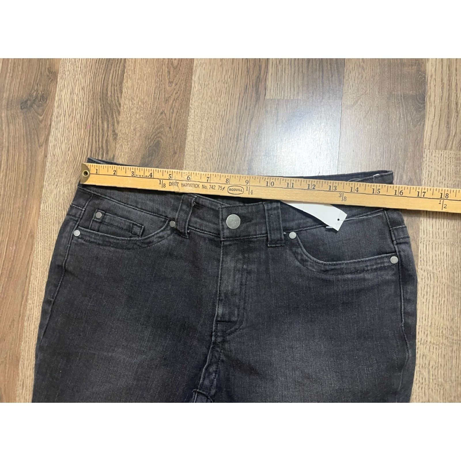 Vintage Christopher Banks Jeans Women's 6 Black Denim Straight Leg Pockets NWT Size 28" / US 6 / IT 42 - 4 Thumbnail