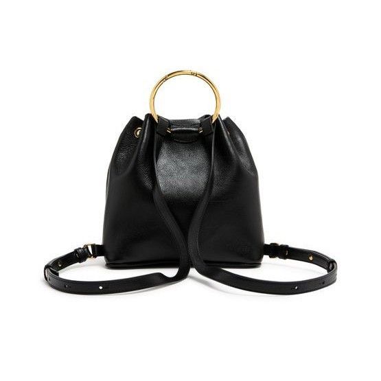 Chloe Chloe Bracelet Black Grained Leather Backpack New & Authenti Size ONE SIZE - 3 Thumbnail