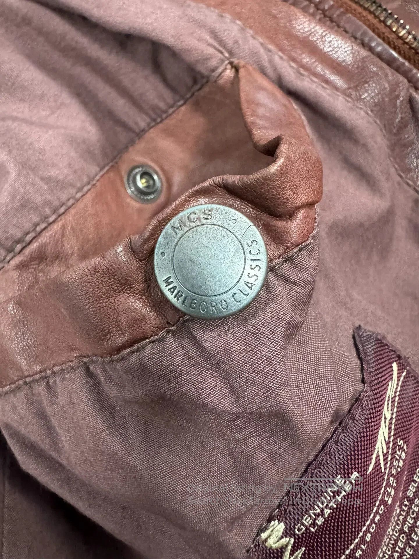 Other MCS Marlboro Men's Leather Flight Jacket. Size US L / EU 52-54 / 3 - 8 Thumbnail