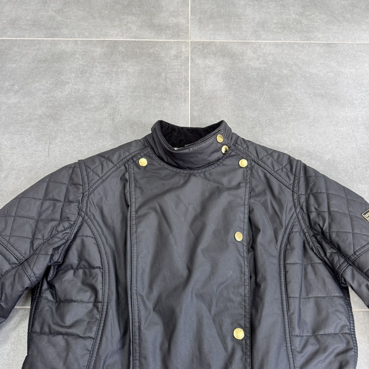 Barbour Barbour International Black Streak Axle Waxed Quilted Jacket Size L / US 10 / IT 46 - 8 Thumbnail