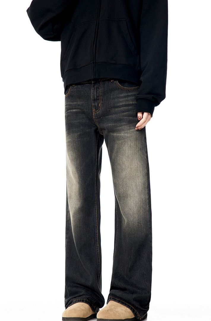 Japanese Brand × Jean American heavy-duty retro wide-leg bootcut jeans for men Size US 32 / EU 48 - 2 Thumbnail