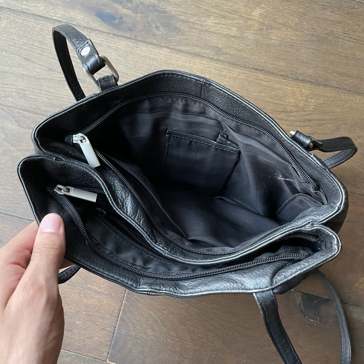 Other Vintage Black Leather Shoulder Bag Size ONE SIZE - 4 Thumbnail