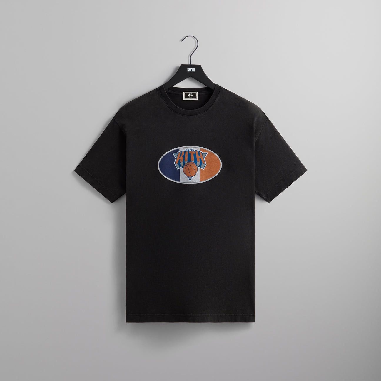 image of Kith For The New York Knicks Ny Insignia Vintage Tee Black, Men's (Size Large)