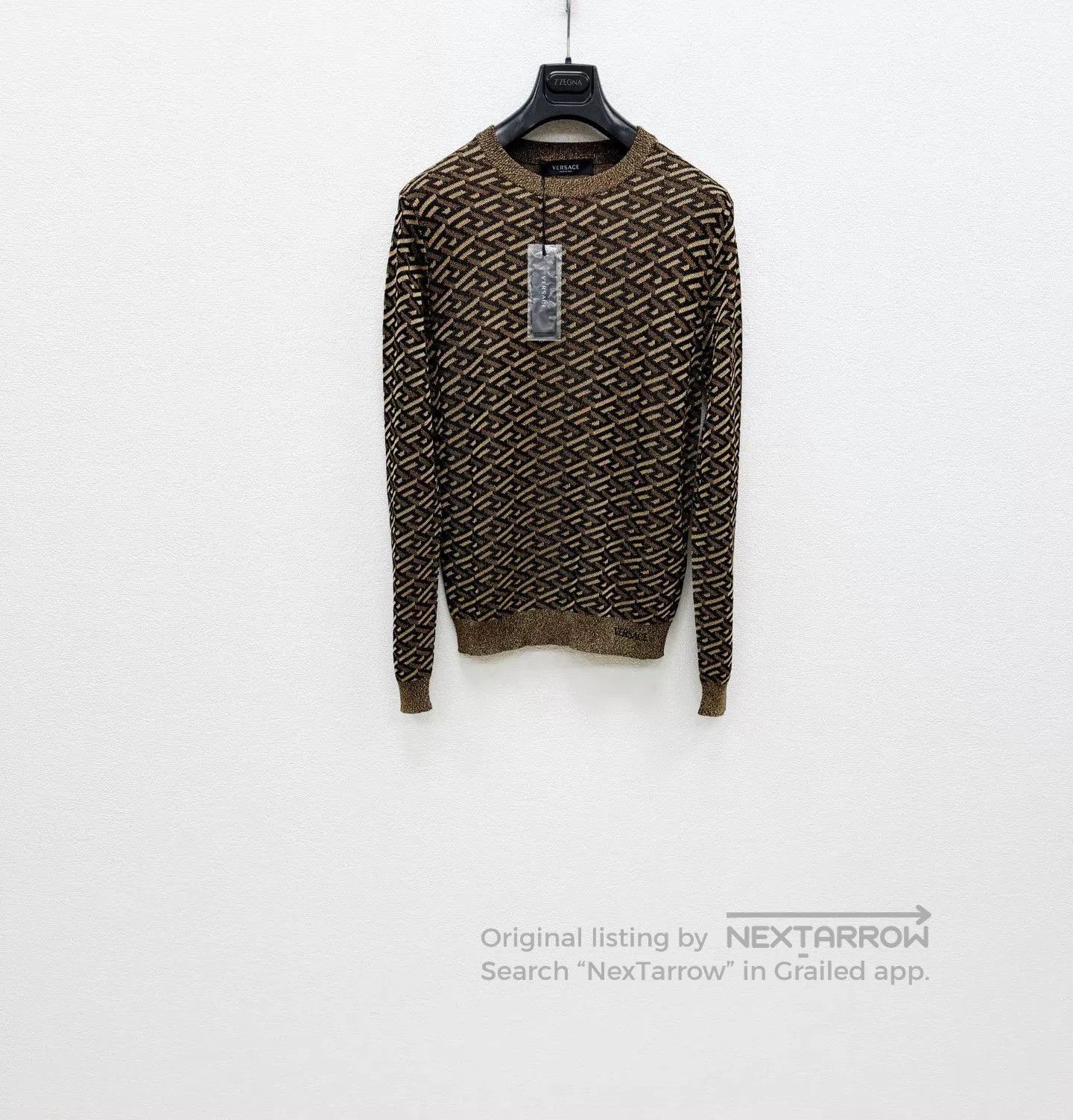 Versace VERSACE Embroidered Knit Sweater. Size US S / EU 44-46 / 1 - 1 Thumbnail