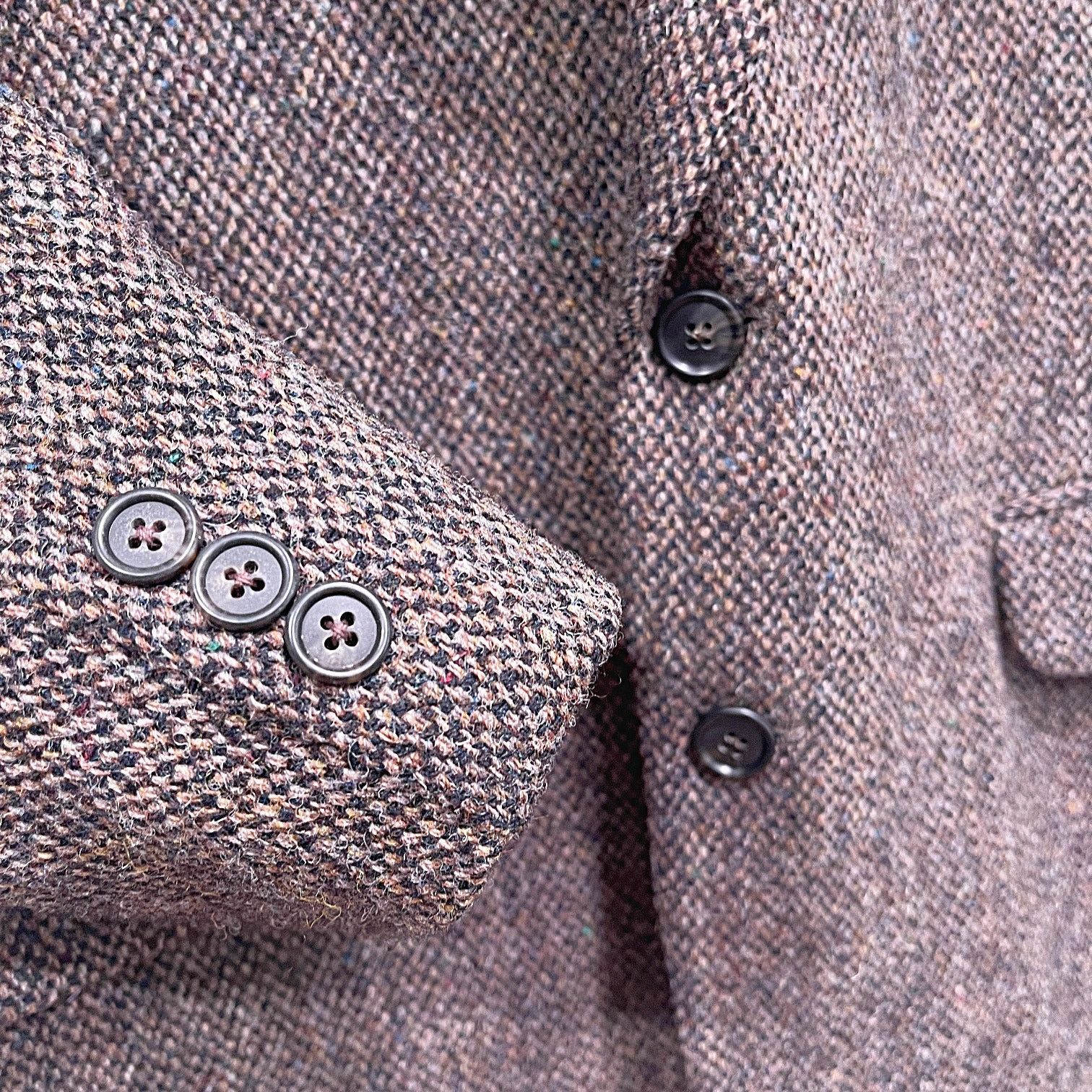 Harris Tweed × Vintage Harris Tweed Scottish Wool Sport Coat Brown Plaid USA 42 Size 42R - 4 Thumbnail