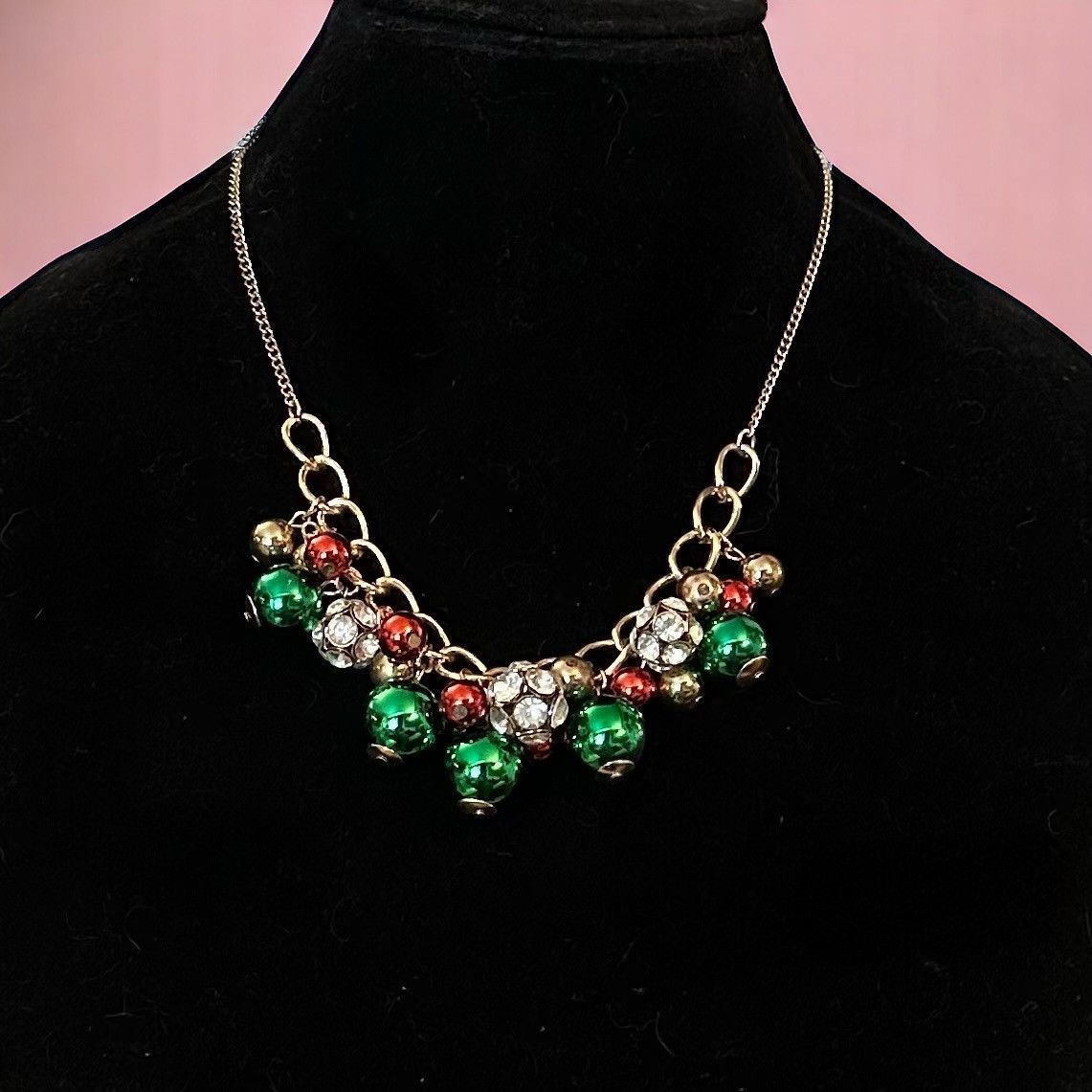 Other Christmas red and green ball charm necklace Size ONE SIZE - 1 Thumbnail