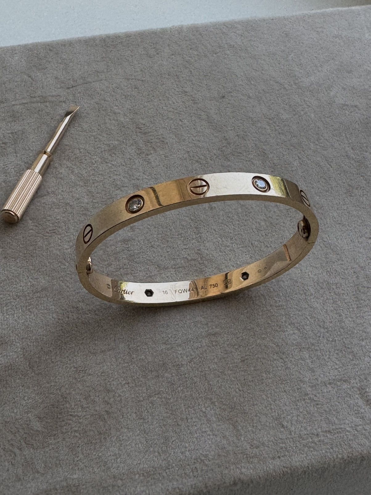 Cartier Cartier Love Bracelet 4 Diamonds Size ONE SIZE - 2 Thumbnail