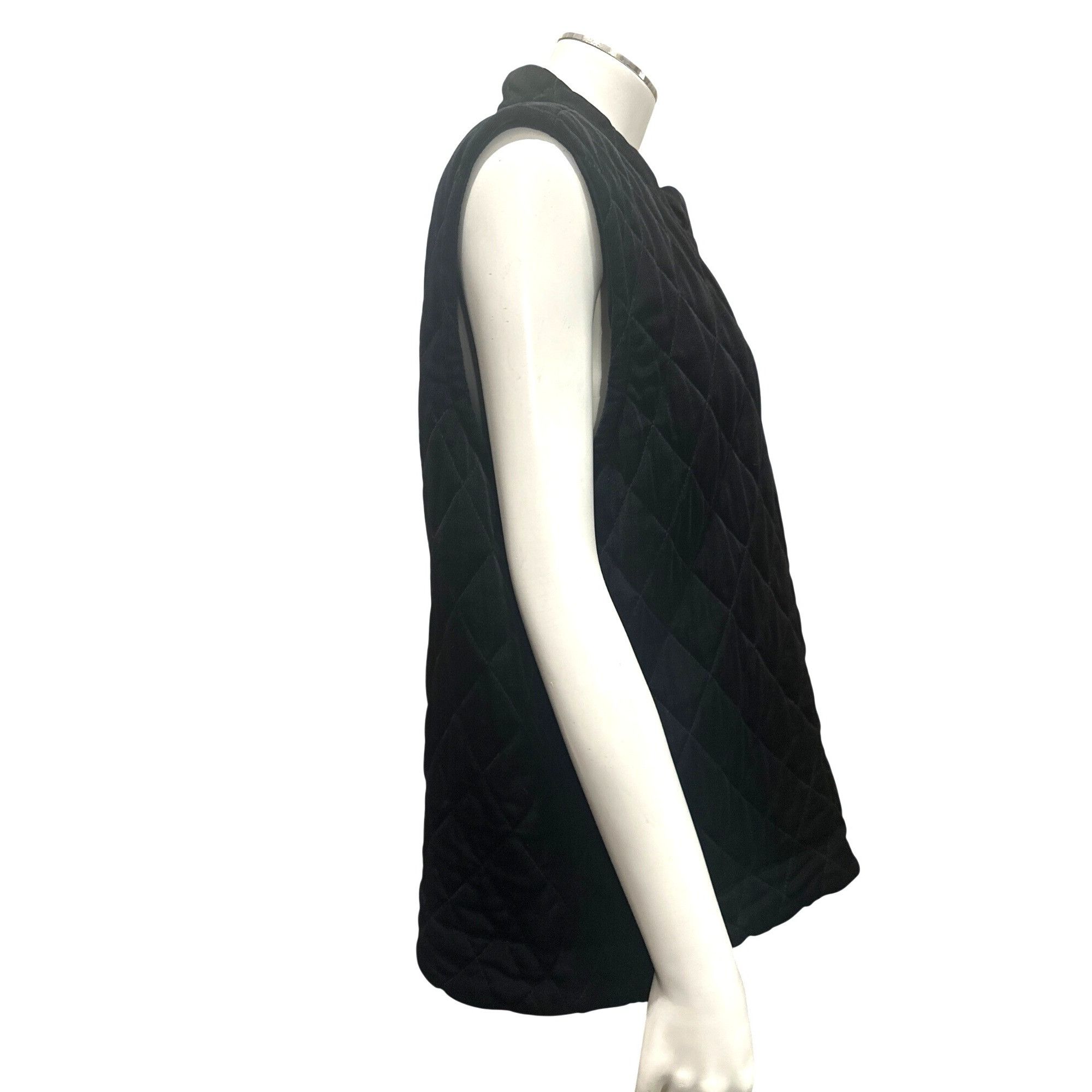 Chicos Chicos Travelers Size 3 Black Quilted Zip Front Vest Diamond Size L / US 10 / IT 46 - 5 Thumbnail