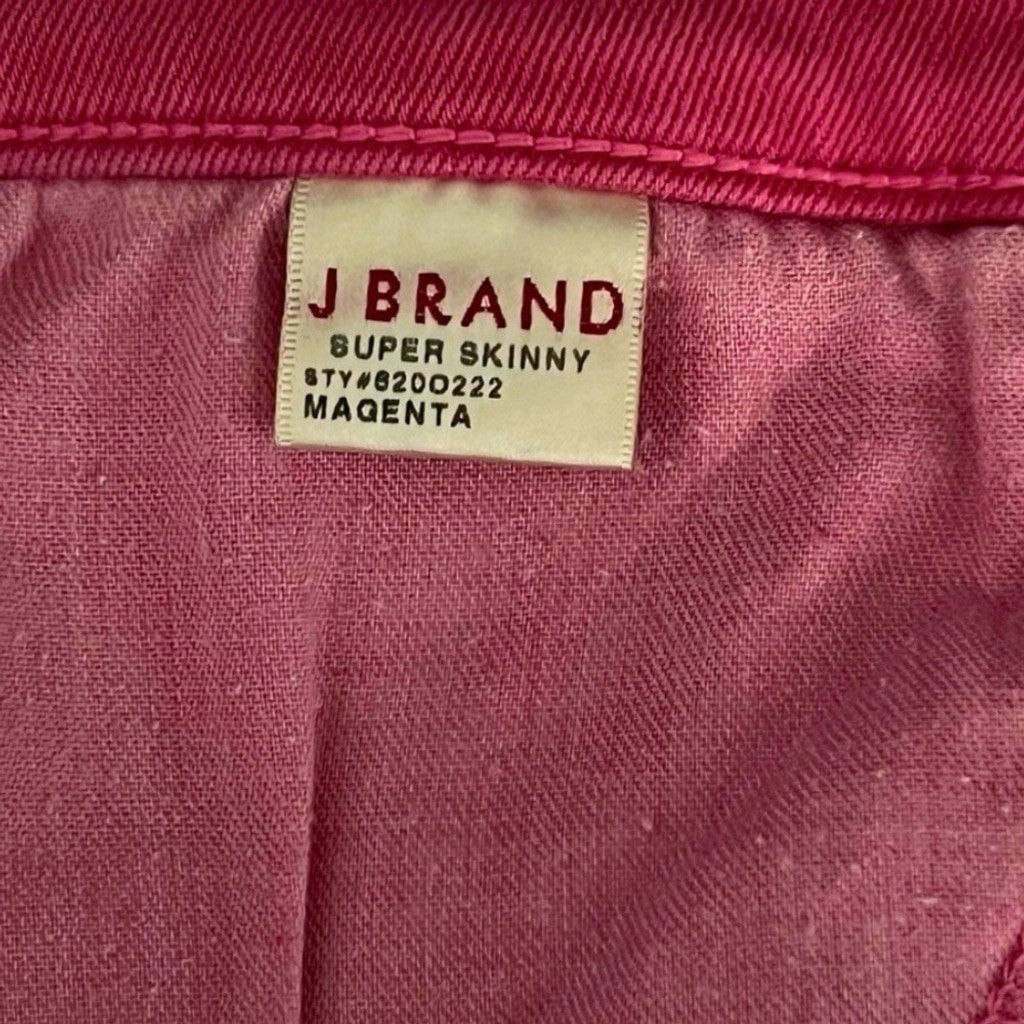 J Brand J Jeans Magenta Pink Skinny Stretchy Jeans High Waist Sz 28 Size 28" / US 6 / IT 42 - 10 Thumbnail