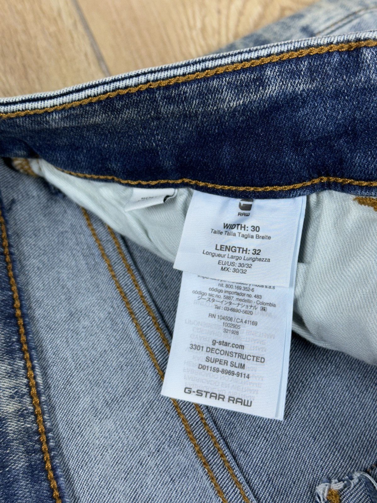 G-Star NEW🏷️ G-Star Raw 3301 Deconstructed Super Slim Denim Jeans Size US 30 / EU 46 - 7 Thumbnail