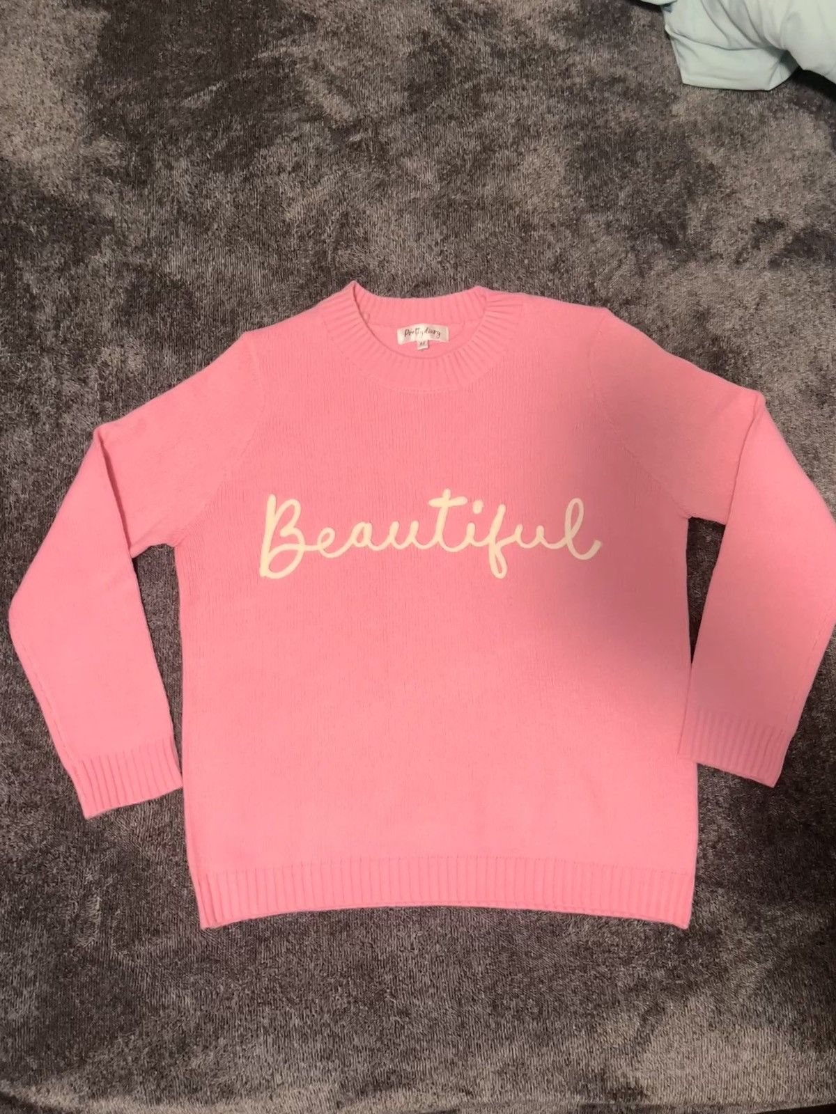 Other NEW Pink ‘Beautiful’ Embroidered Sweater- Size Medium Size M / US 6-8 / IT 42-44 - 1 Thumbnail