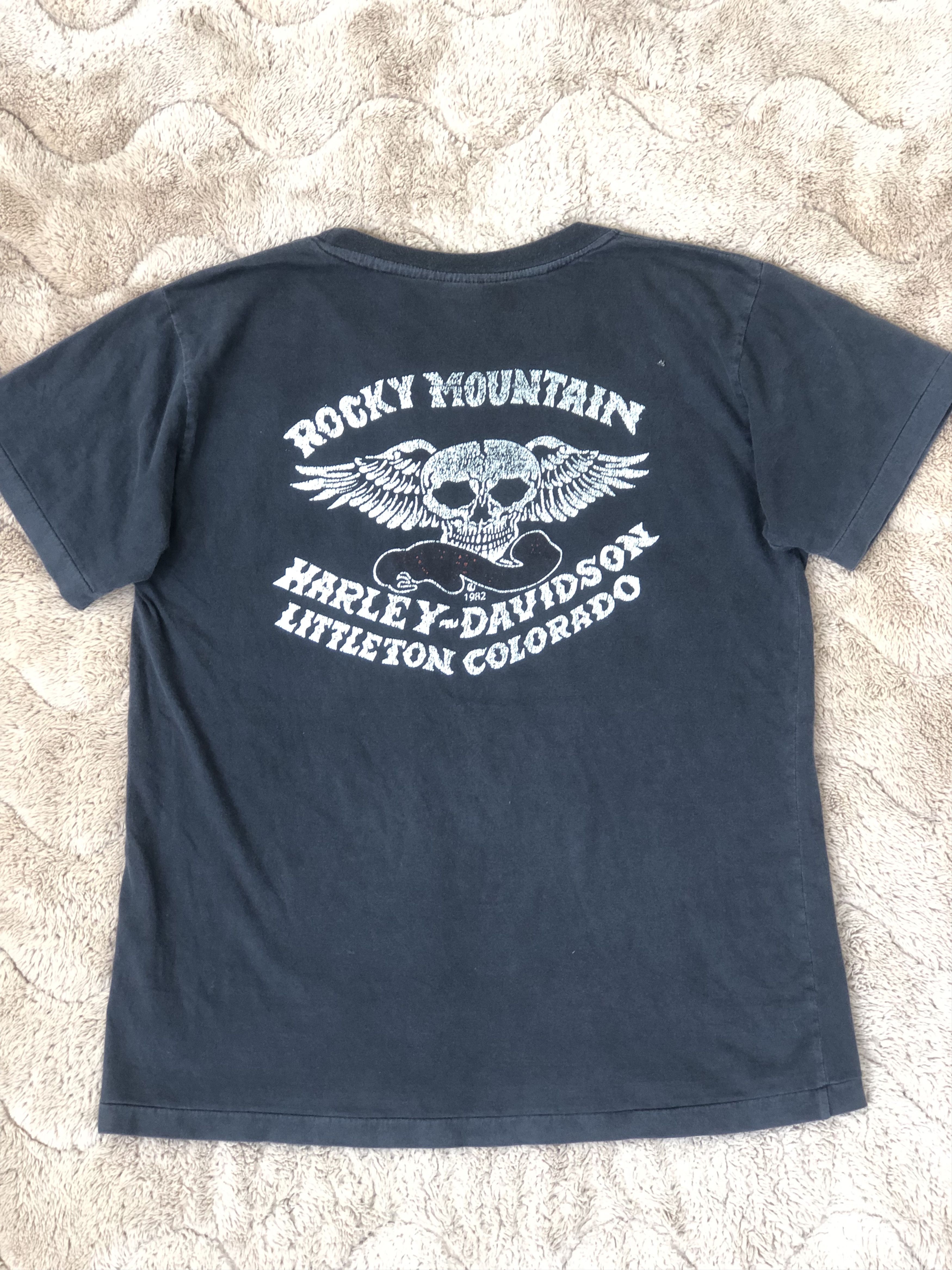 Harley Davidson Vintage 80s Harley Davidson Wing Skull Tee Size US M / EU 48-50 / 2 - 11 Thumbnail