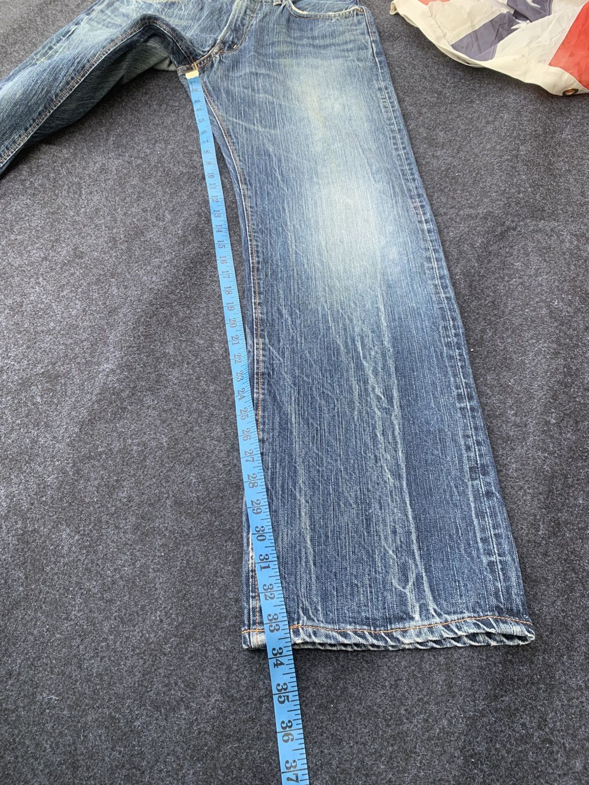 Edwin Baggy Edwin 505z selvedge.crazy shaped like lightning. Size US 31 - 9 Thumbnail