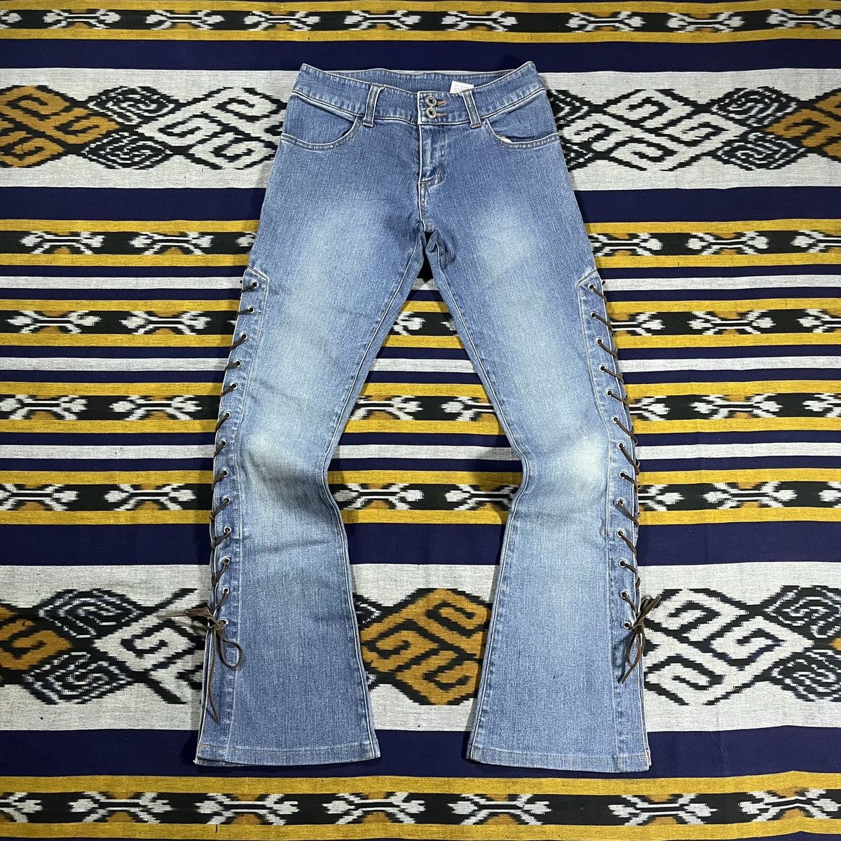 Japanese Brand Flare Denim Pants Lance Up If Six Was Nine Style Size US 27 - 1 Thumbnail
