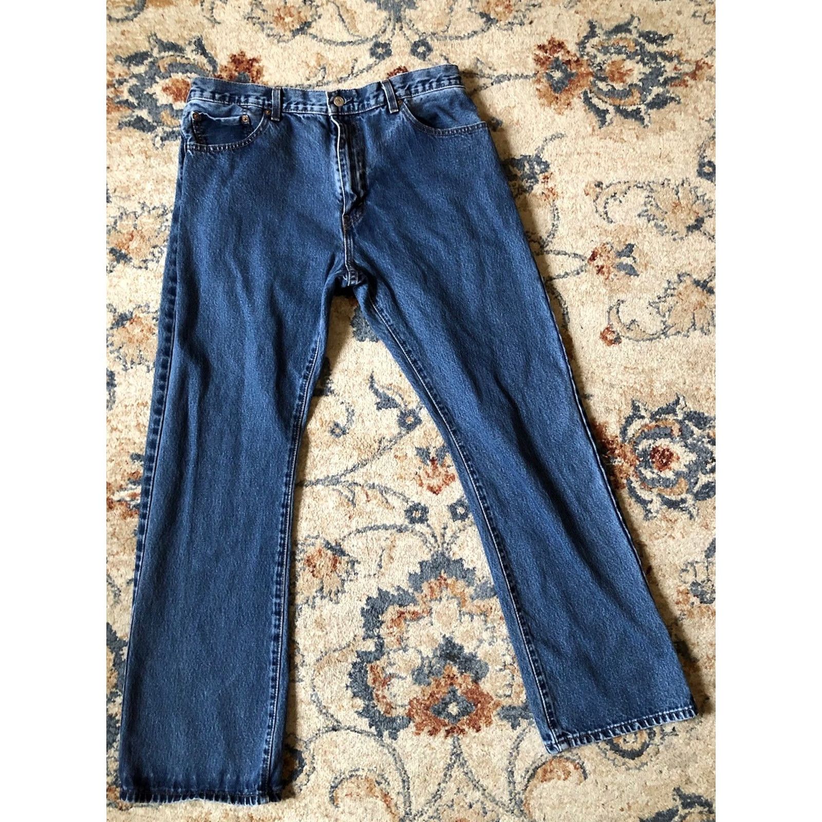 Levi's Levi's 517 Jeans Mens Regular 38x34 Blue Denim Bootcut Cowboy Western 100% Cotton Zip Button Pockets Dark Rise High Inseam 34 Size 26" / US 2 / IT 38 - 2 Thumbnail