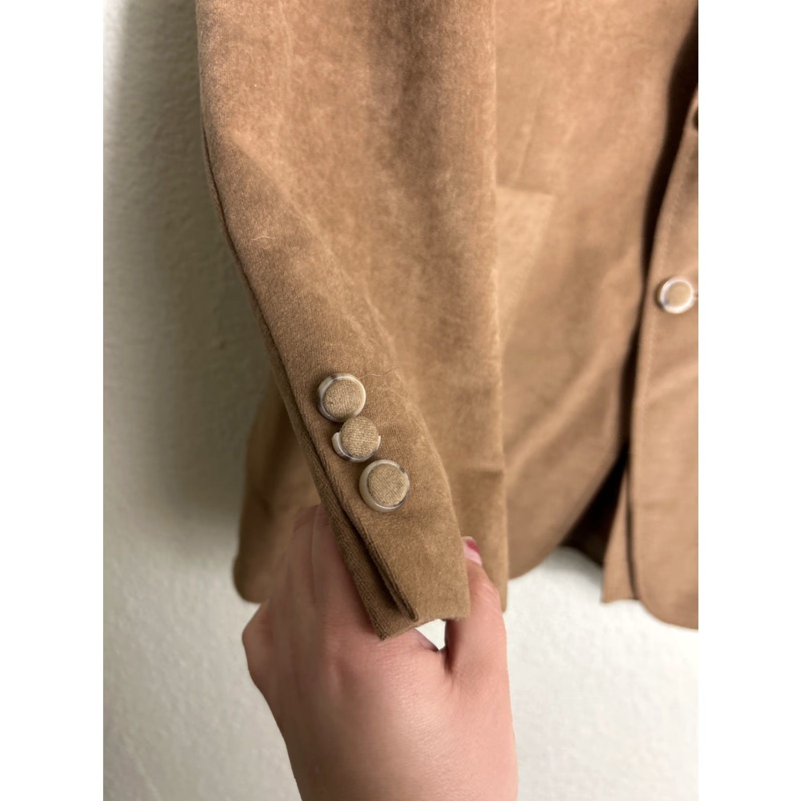 Vintage VINTAGE John Keith Coat Blazer Mens Small Brown Polyester Coat Flaw Rip Inside Lining Size 36R - 6 Thumbnail