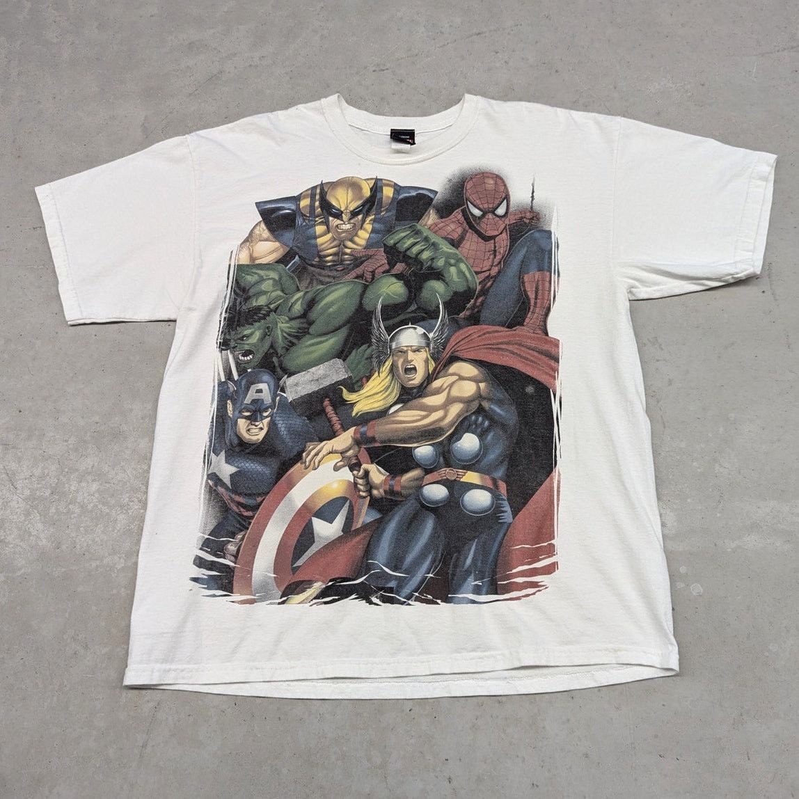 Mad Engine × Marvel Comics × Vintage Marvel Mad Engine Avengers Spider-Man Wolverine t-shirt Size US L / EU 52-54 / 3 - 1 Thumbnail
