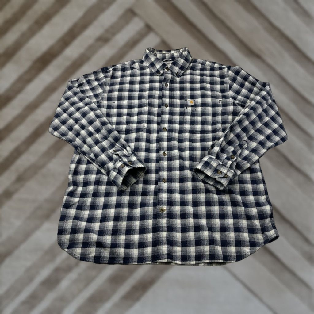 Carhartt Carhartt Mens Shirt XL Relaxed Button-Up Plaid Long Sleeve Multicolor Checks 103314 Hamilton Size US XL / EU 56 / 4 - 1 Thumbnail