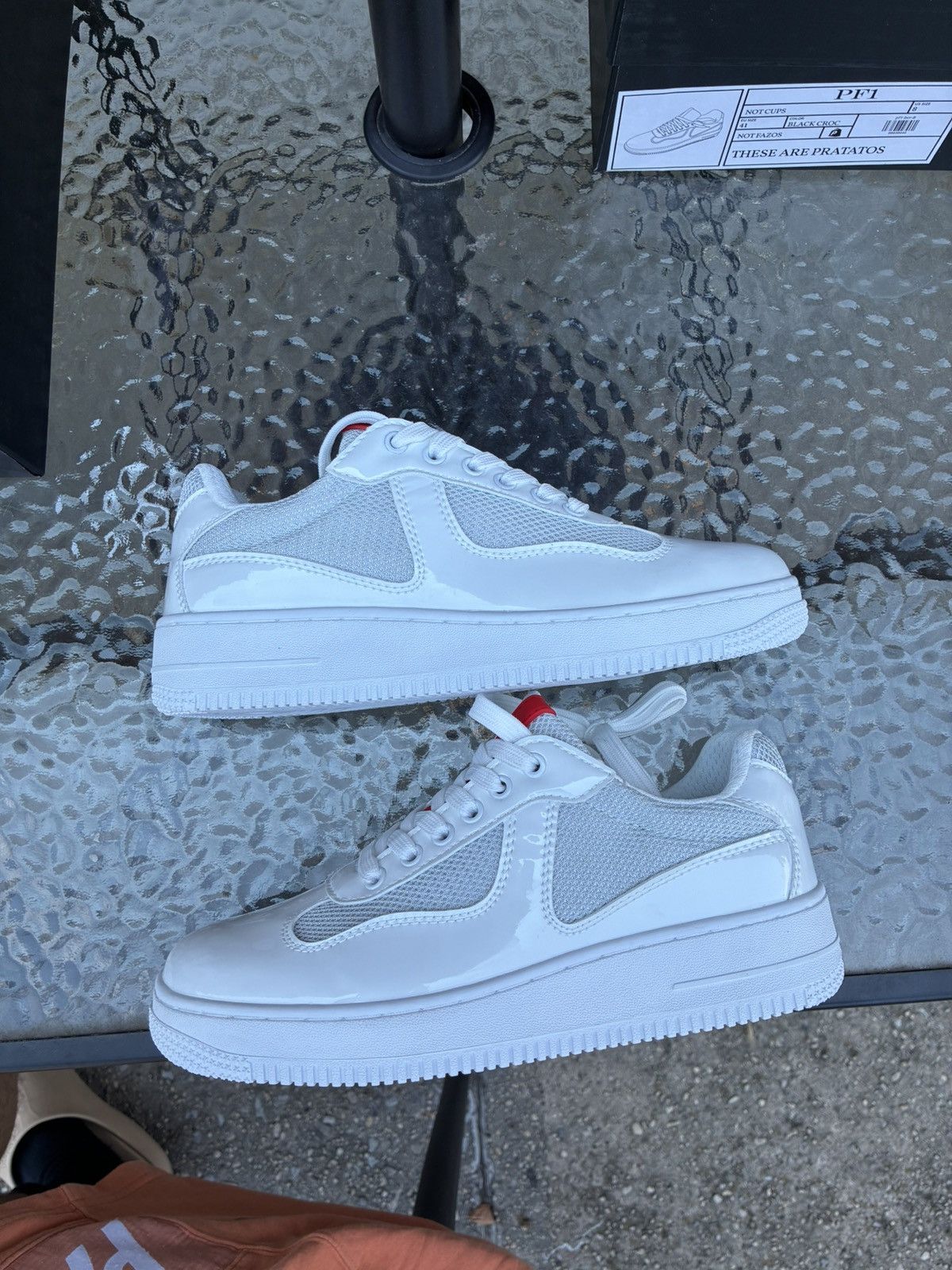 Imran Potato IMRAN POTATO PF1 WHITE PRADA Size US 5.5 / EU 38 - 1 Thumbnail