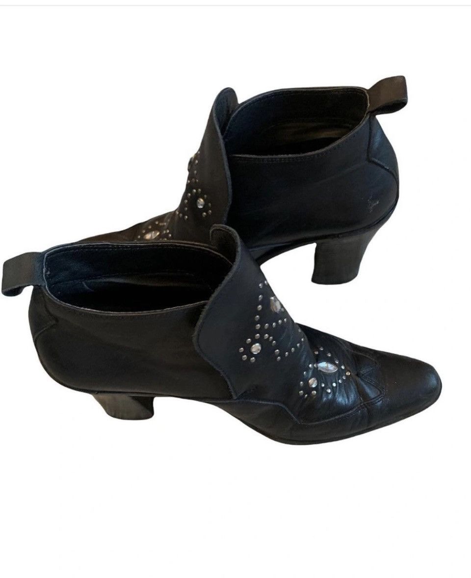 Designer × Vintage Vintage Designer Leather 80s Ankle Boots w/ Heel Size US 6.5 / IT 36.5 - 4 Thumbnail
