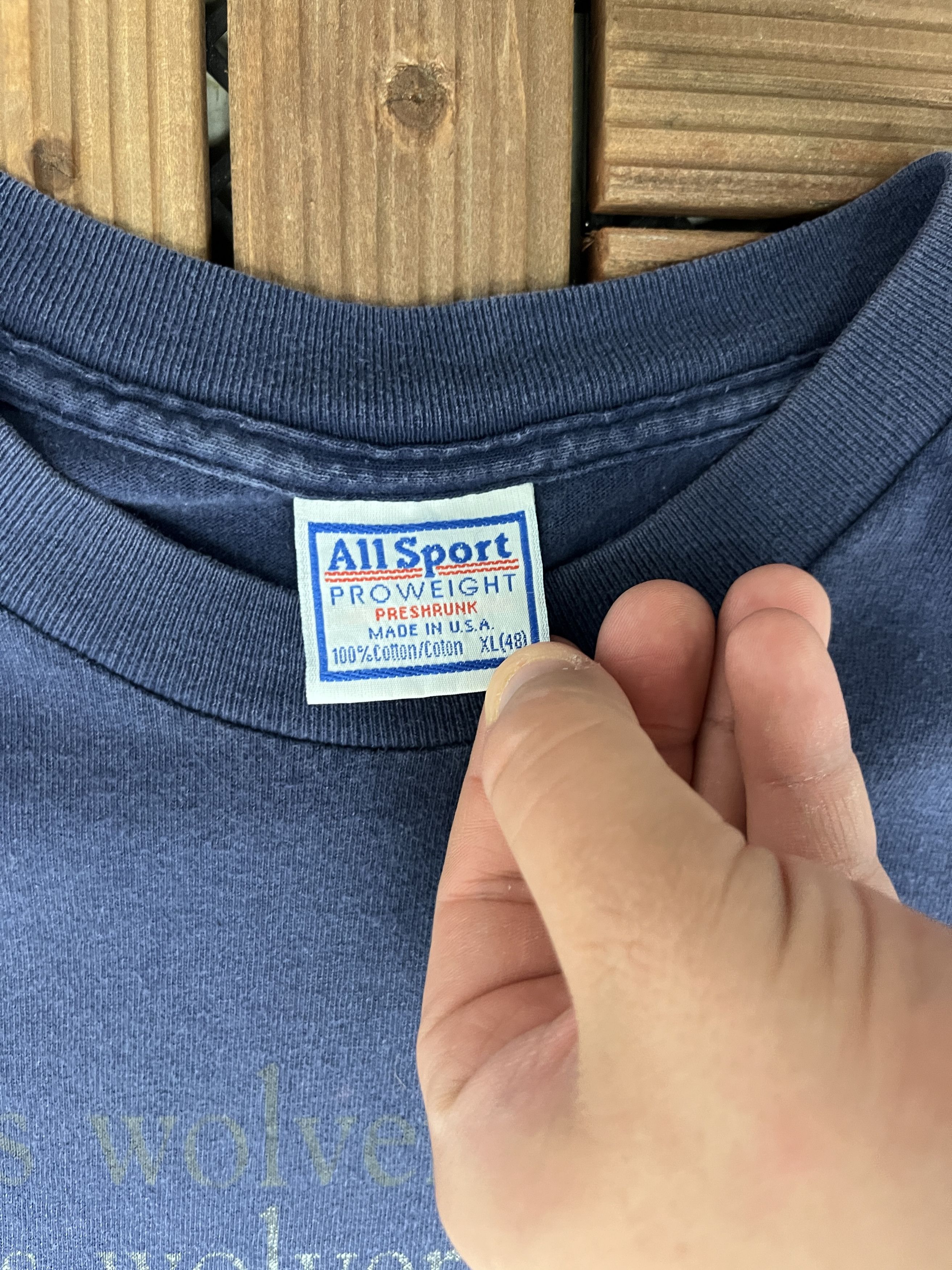 Vintage Michigan Wolverines Spell Out Vintage Blue T-Shirt Tee Size US XL / EU 56 / 4 - 5 Thumbnail