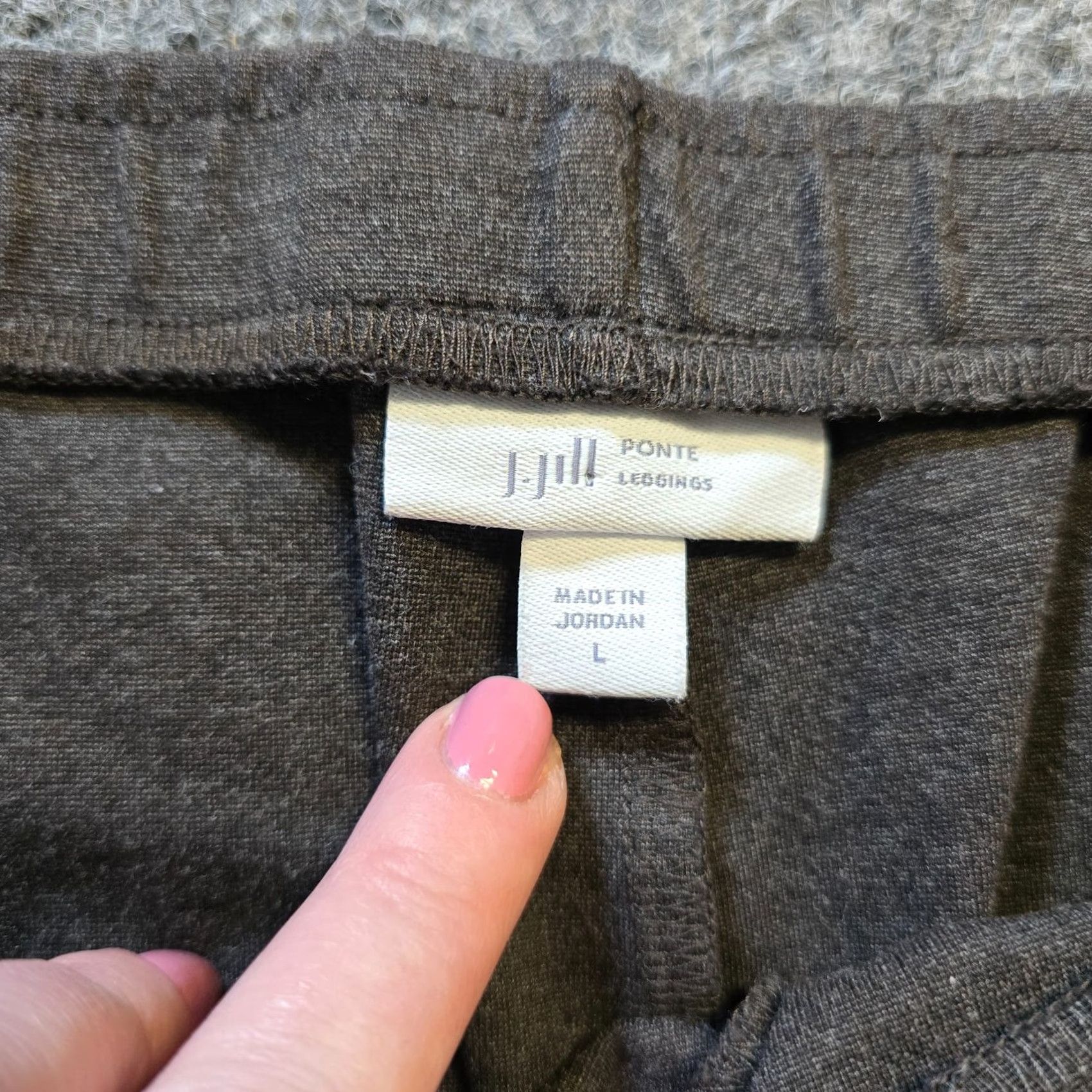 J. Jill J. Jill Pants Women's Large Brown Ponte Slim Leg Cropped Elastic Waist Casual Size 36" / US 14 / IT 50 - 3 Thumbnail