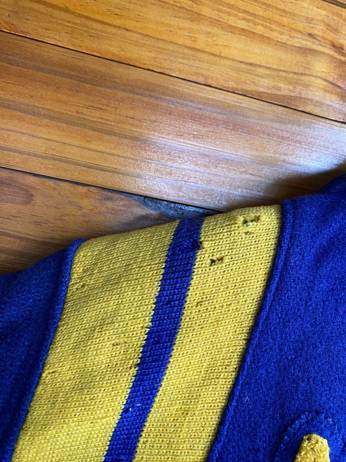 Vintage Vintage Nelson’s Varsity Jacket “Alicia” Blue Yellow Wool Size US S / EU 44-46 / 1 - 8 Thumbnail
