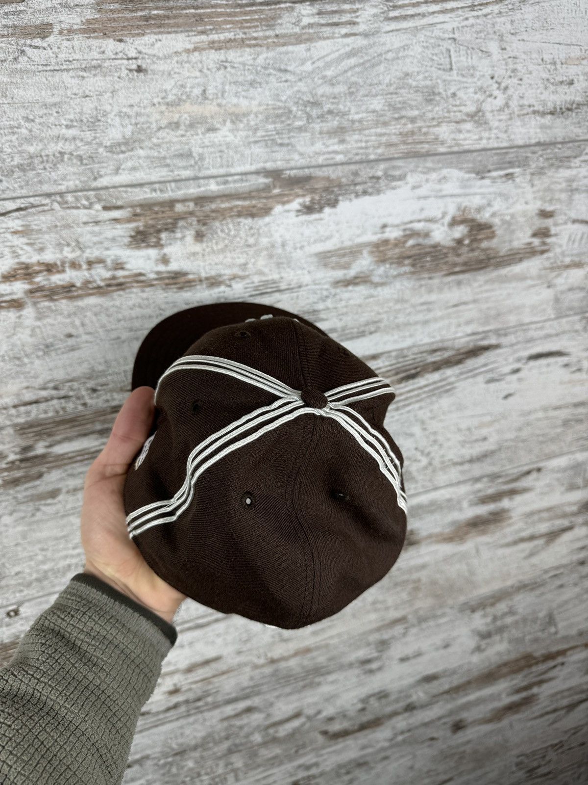 New Era × Vintage Mens Vintage New Era cap brown bags snapback streetwear y2k Size ONE SIZE - 6 Thumbnail