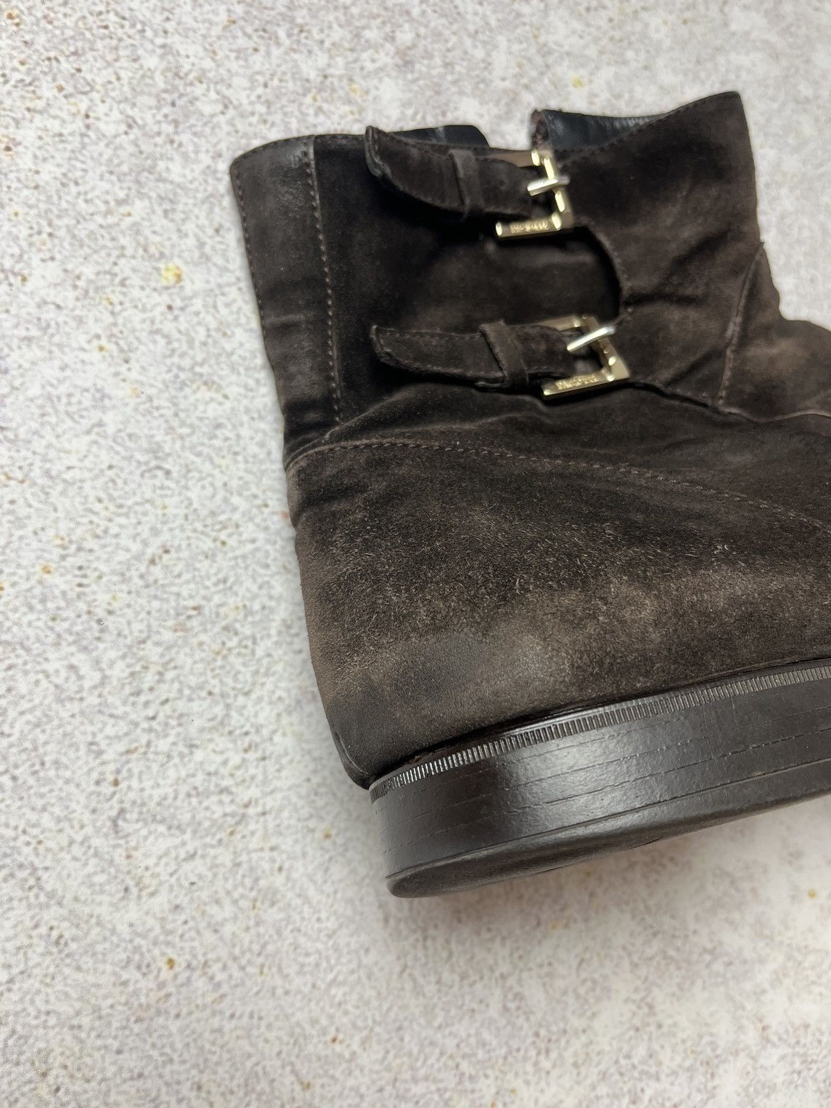 Japanese Brand Cesare Paciotti Men’s Brown Suede Strap Ankle Boots Size US 10 / EU 43 - 8 Thumbnail