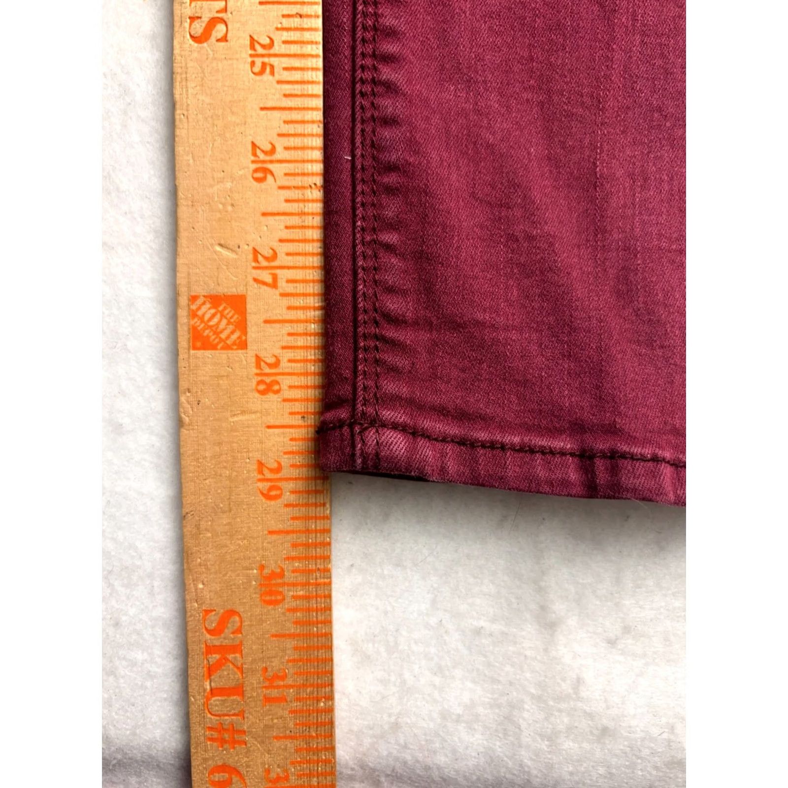 Vintage Bullhead Jeans Juniors 9 (27x29) Burgundy Stretch Skinniest High Rise Denim Zip Fly Womens Size 30" / US 8 / IT 44 - 6 Thumbnail