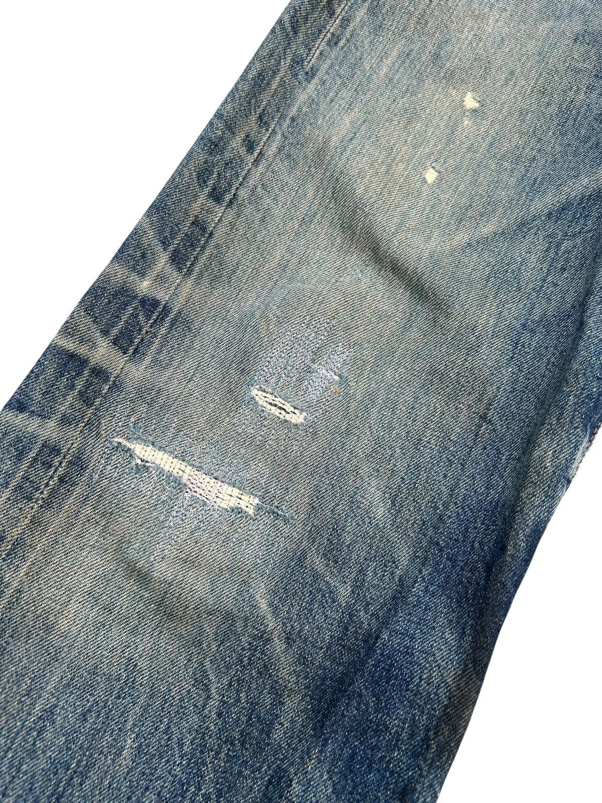 Kapital Vintage Levis 501XX big E Selvedge Distressed Repair Denim Size US 29 - 3 Thumbnail