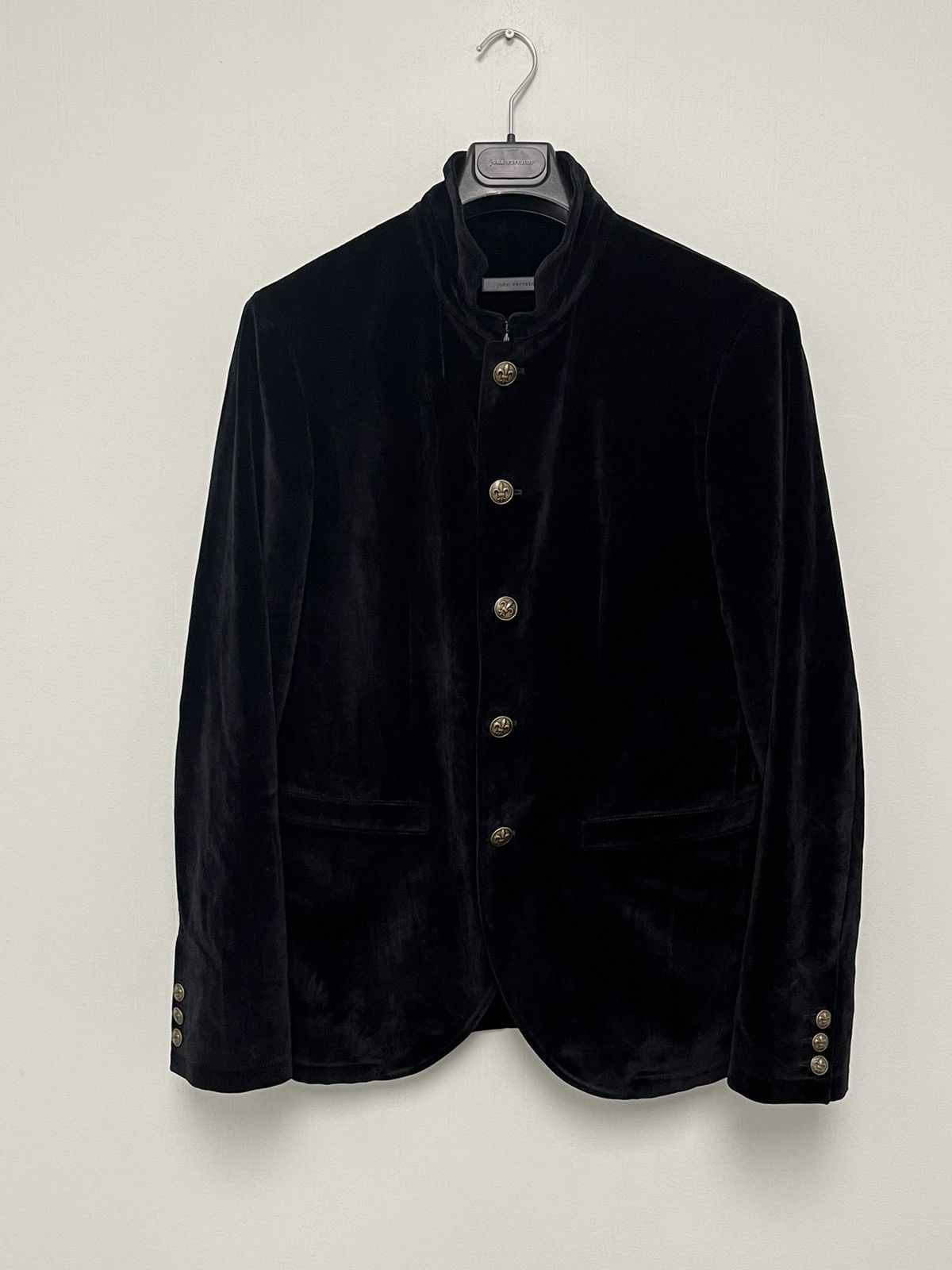 John Varvatos Crushed velvet jacket. Black. 50 Size US M / EU 48-50 / 2 - 5 Thumbnail