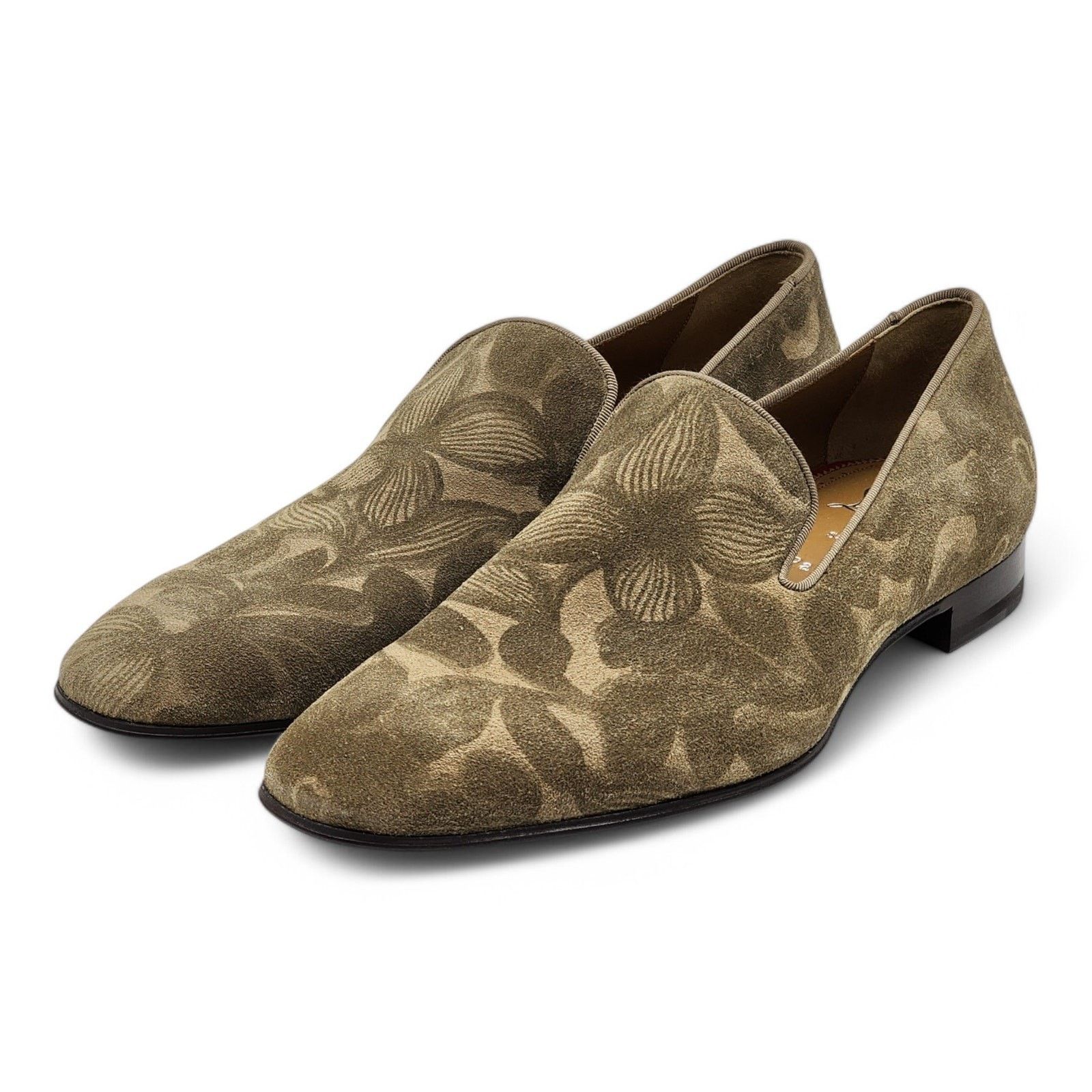 Christian Louboutin Dandelion Floral Suede Loafers Green EU 42 US 9 - New $995 Size US 9 / EU 42 - 1 Thumbnail
