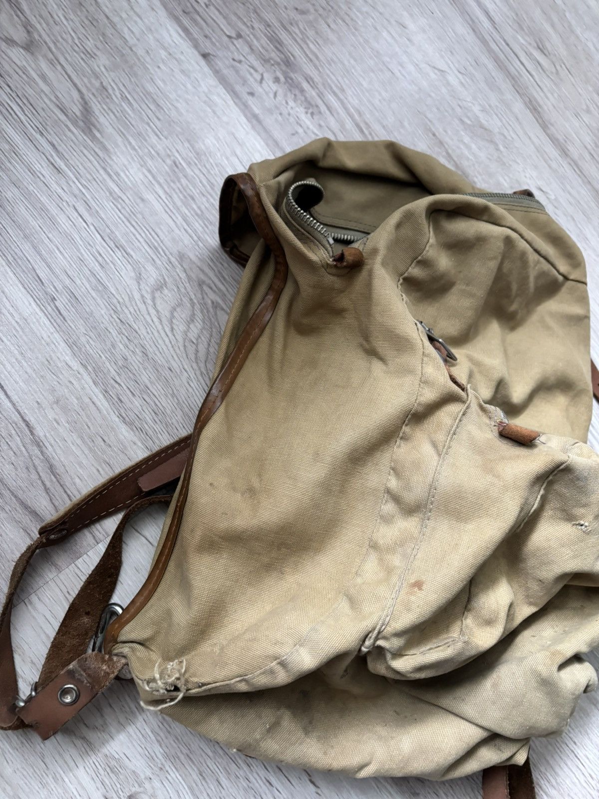 Other Vintage German Canvas & Leather Small Daypack 1950s–1970s Size ONE SIZE - 25 Thumbnail