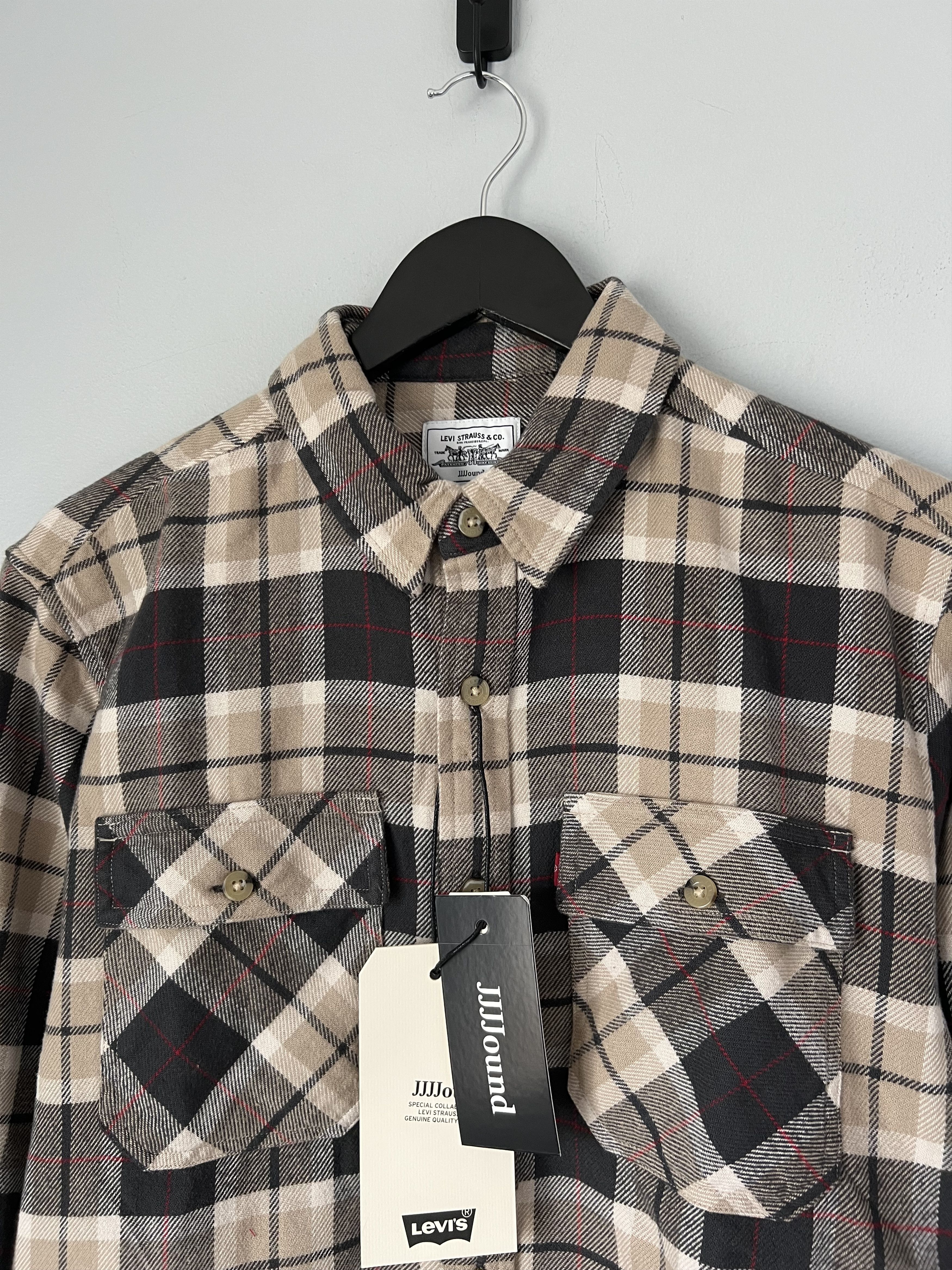 JJJJound × Levi's JJJJound Levi's Plaid Shirt in Beige Size US S / EU 44-46 / 1 - 2 Thumbnail