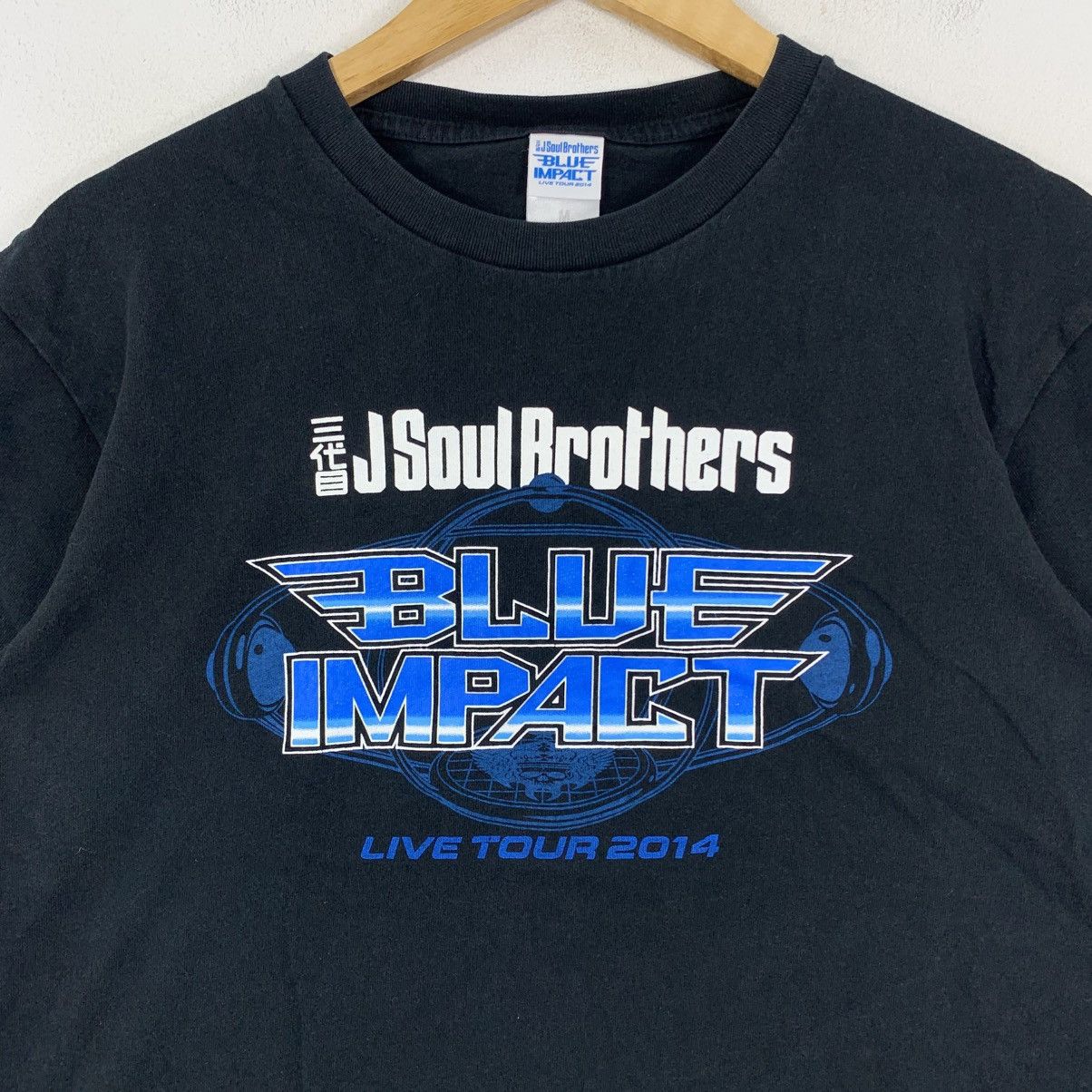 Japanese Brand J SOUL BROTHERS Blue Impact Live Tour 2014 Japanese Tshirt Size US M / EU 48-50 / 2 - 4 Thumbnail