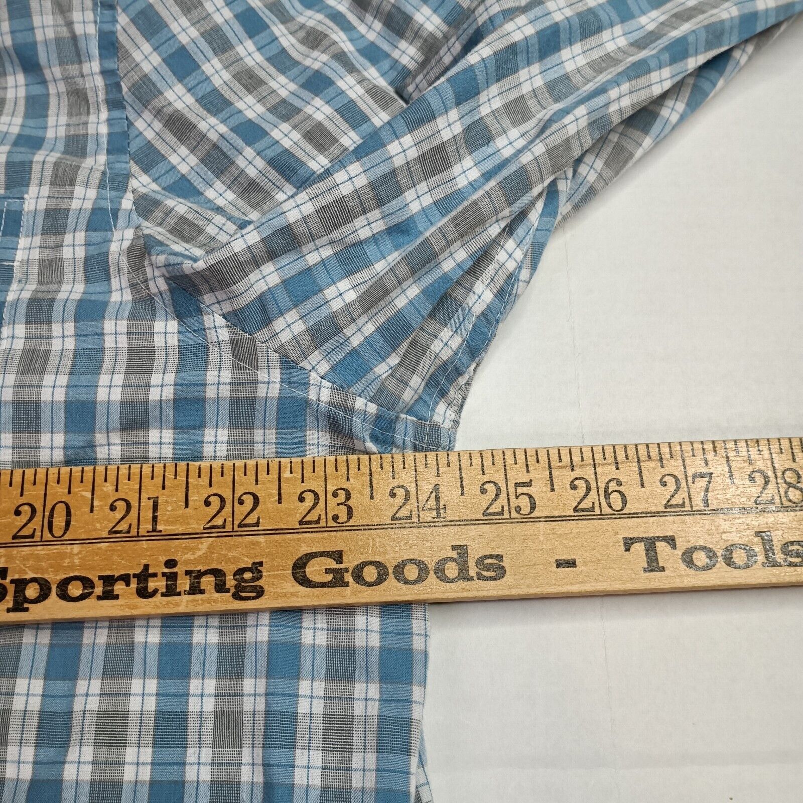 Chaps Chaps Shirt Men's XL Gray White Blue Easy Care Check Size US XL / EU 56 / 4 - 5 Thumbnail