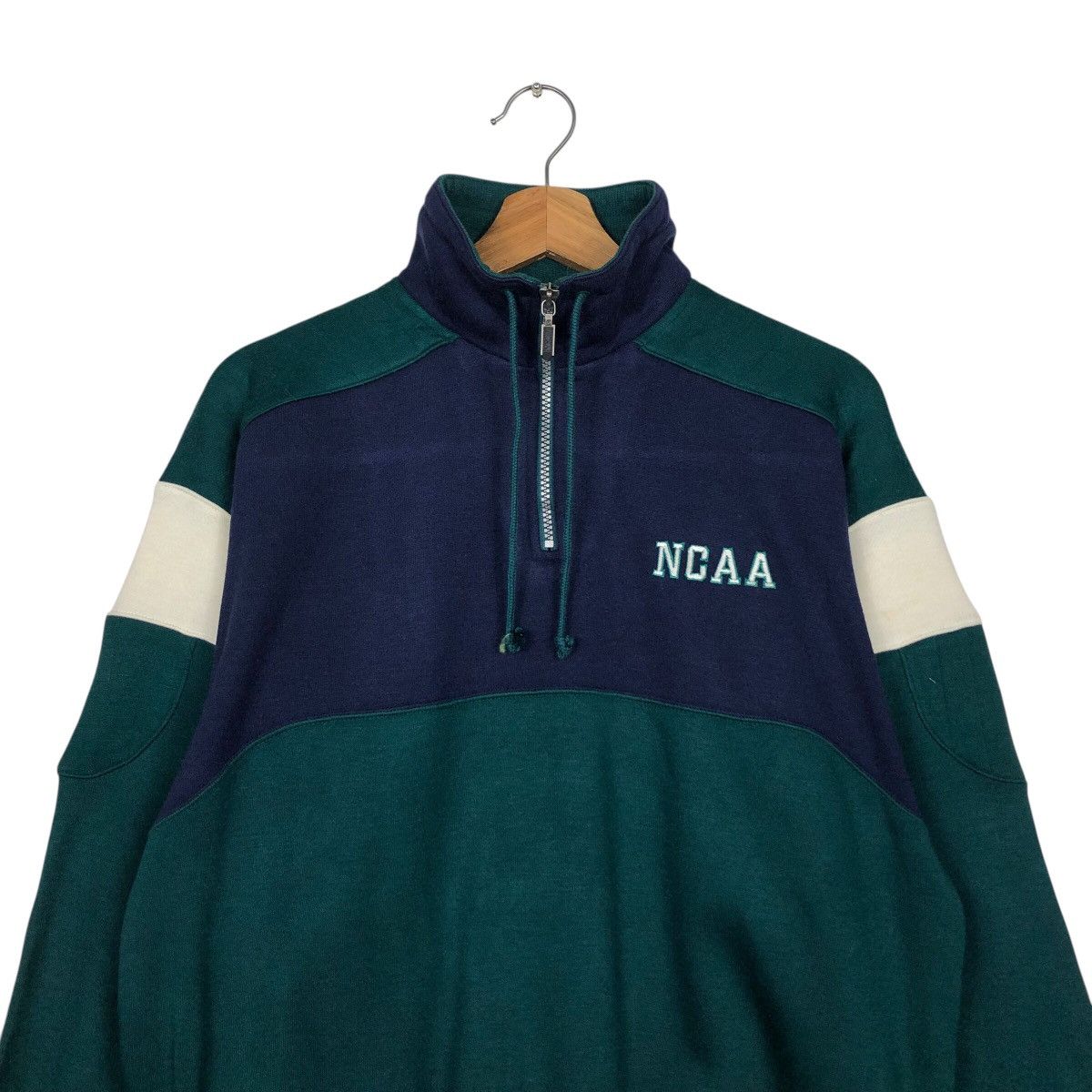 Vintage 📌Vintage Half Zipper Collar Ncaa Descente Big Logo Size US S / EU 44-46 / 1 - 4 Thumbnail