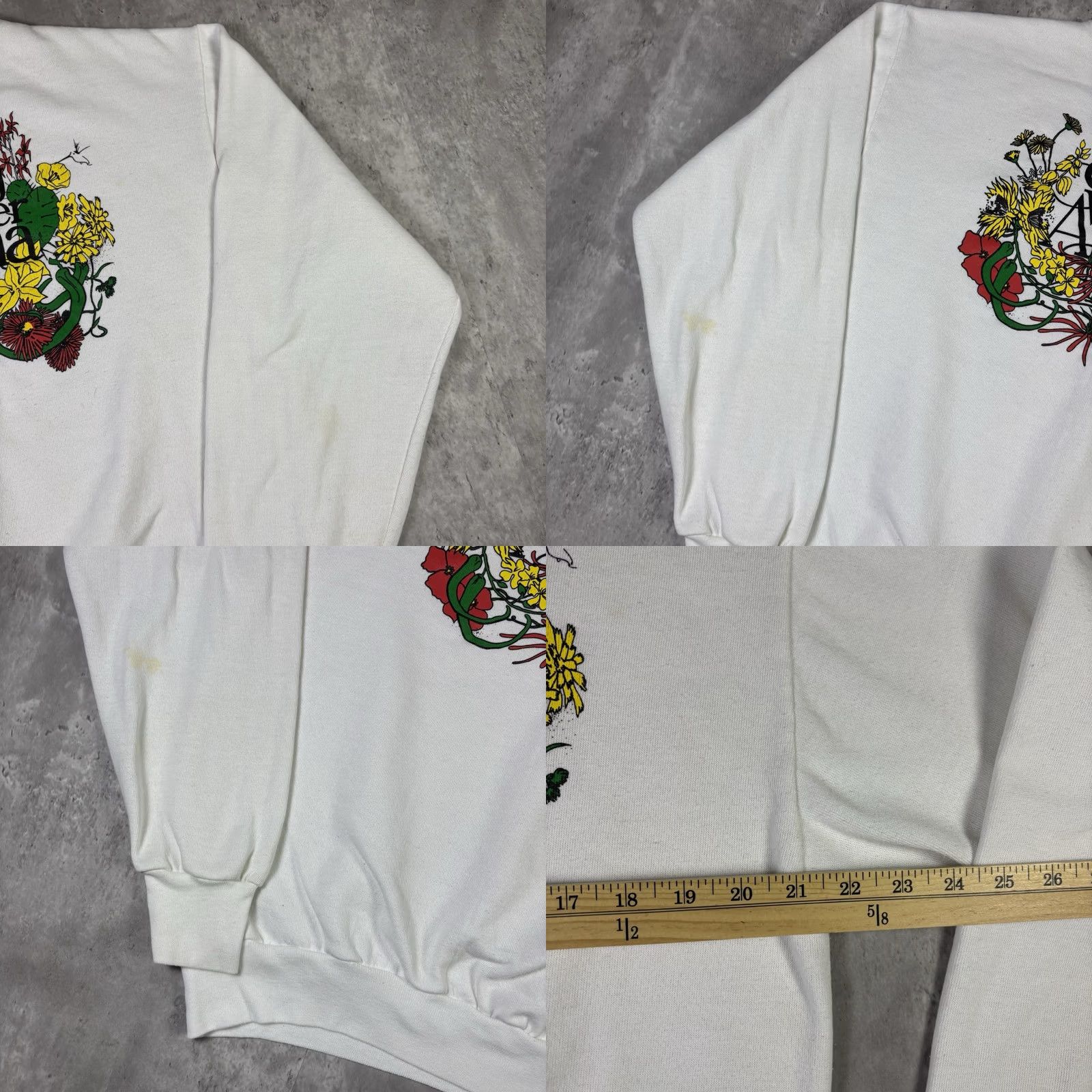 Vintage VINTAGE Arizona Flower Nature Art Pullover Crewneck Sweatshirt XL White 90s Men Heavyweight Cotton Fleece Graphic Print Logo 90s Theme/Pattern Solid Size US XL / EU 56 / 4 - 8 Thumbnail