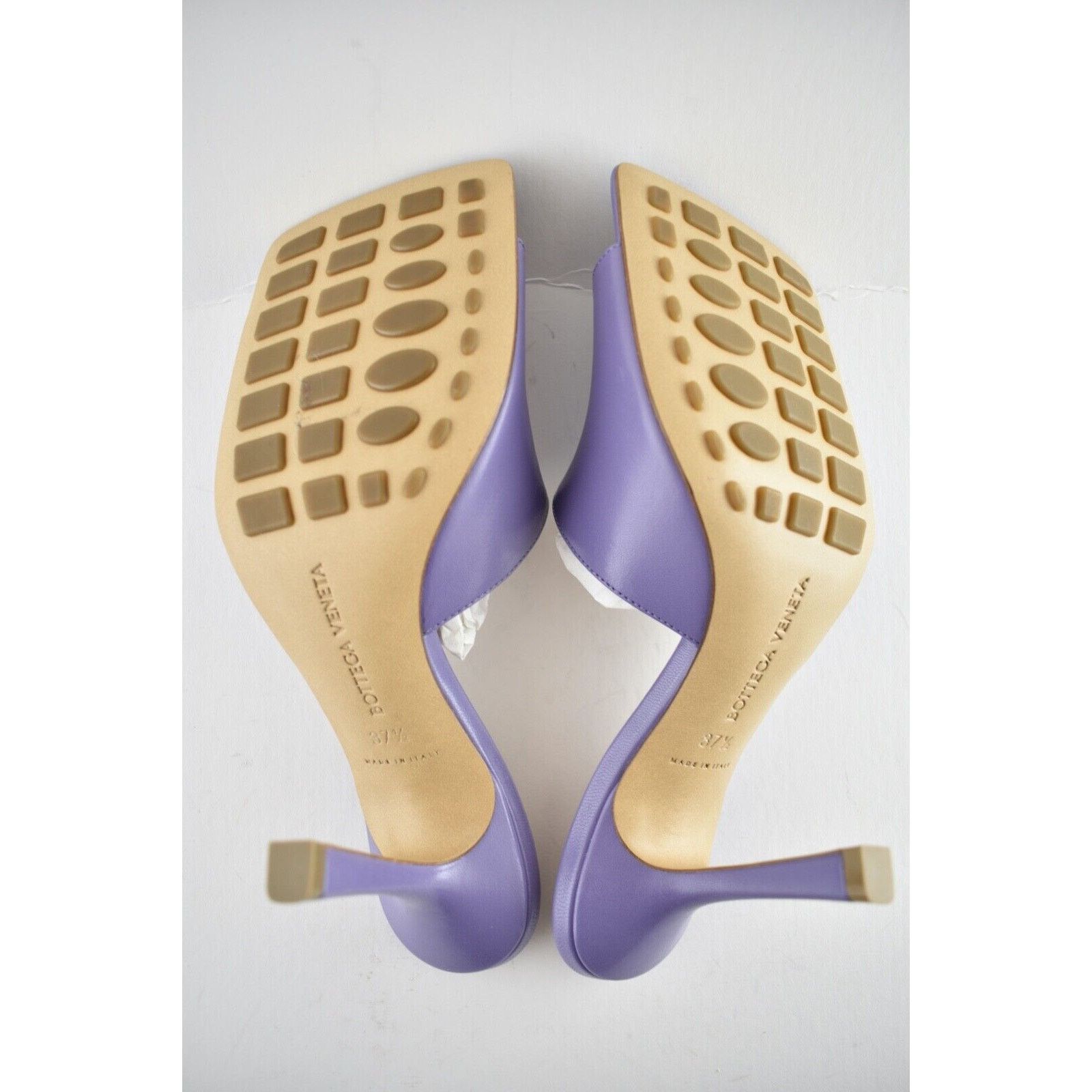 Bottega Veneta Stretch Square Toe Lavender Backless Sandal Heel Pump 37.5 Size US 7.5 / IT 37.5 - 3 Thumbnail