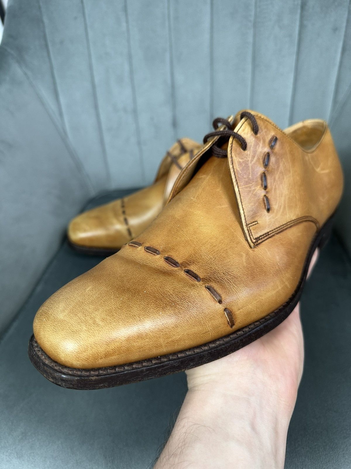 Barker × Handmade Barker London Leather Handmade Shoes Men’s 9 Size Size US 9 / EU 42 - 5 Thumbnail