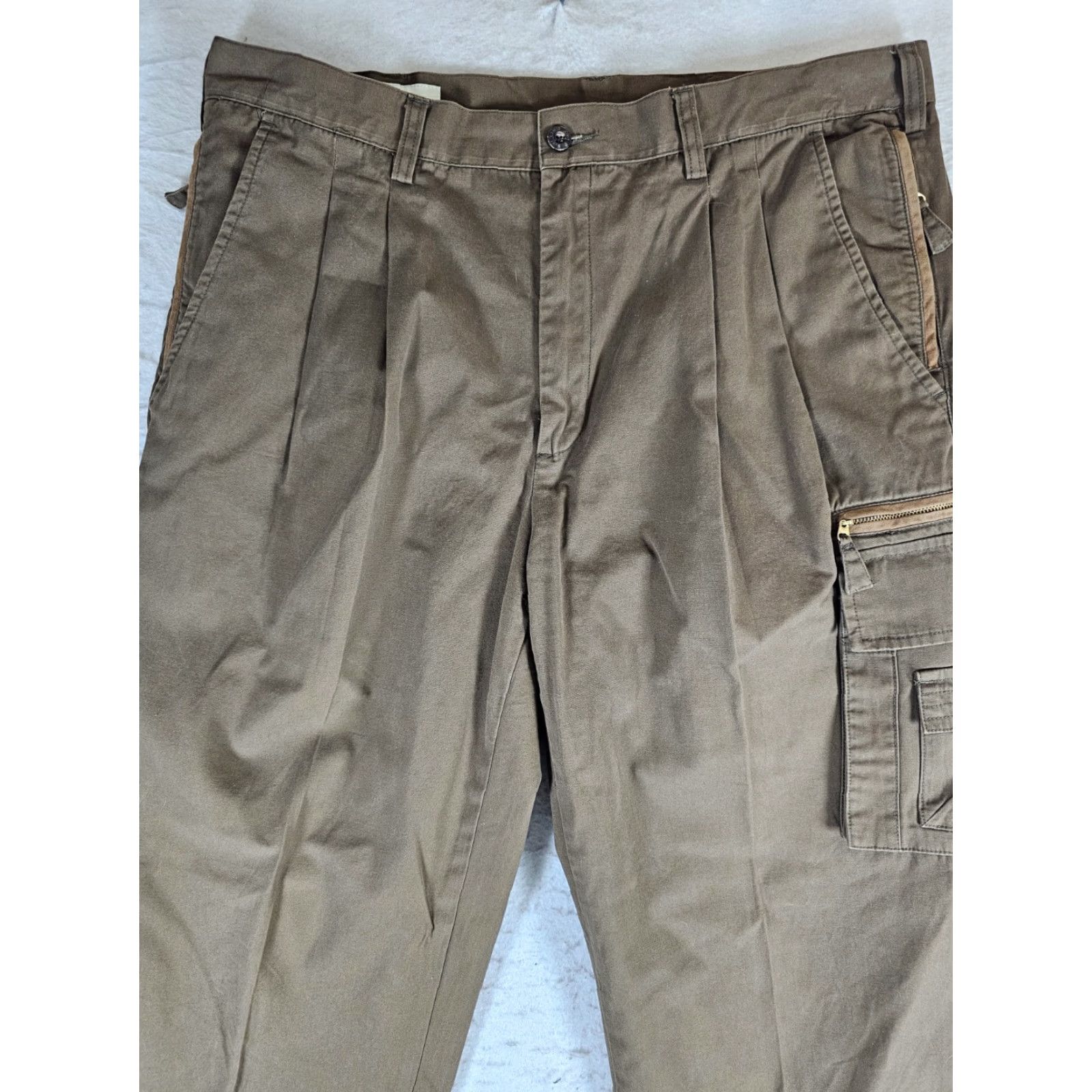 Orvis VINTAGE Orvis Pants Outdoors Cargo Pockets 100% Cotton Men's 38x30 Brown Size US 38 / EU 54 - 7 Thumbnail