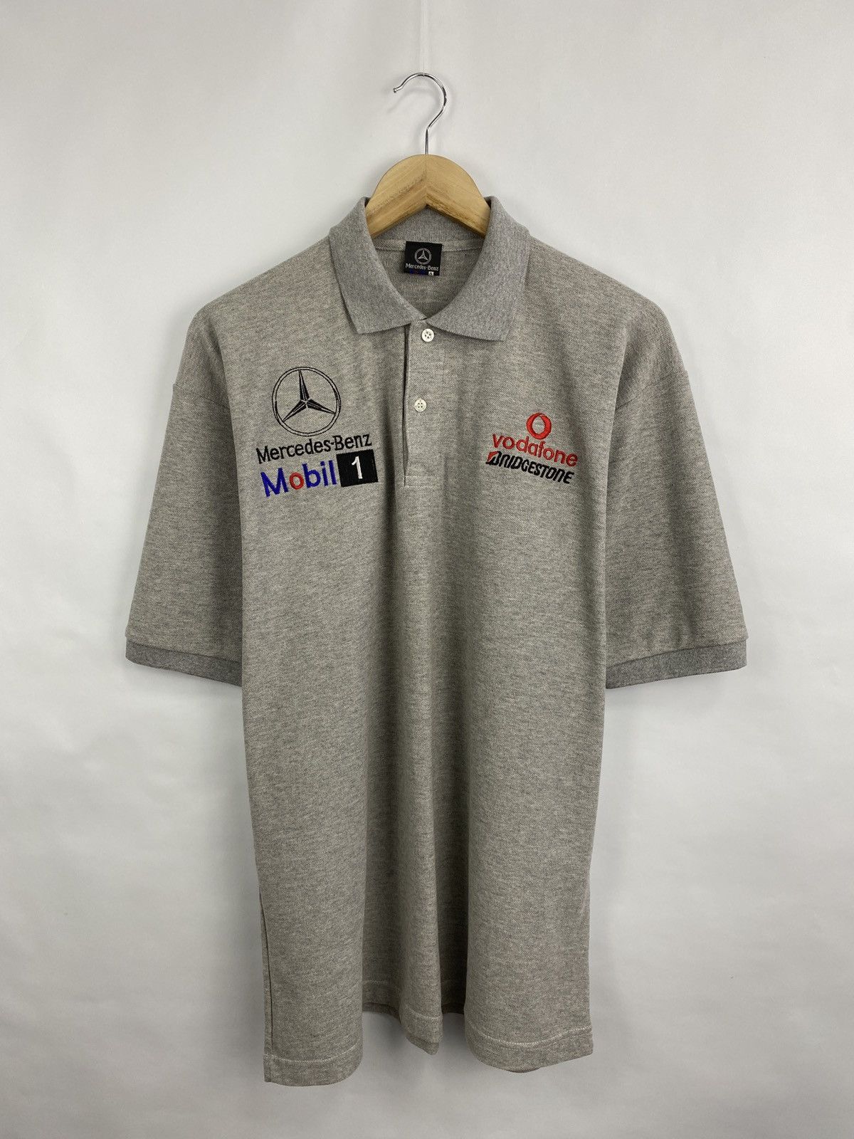 Mercedes-Benz 🇩🇪 Vintage 90s Mercedes Benz Mobil 1 West Racing Vodafone Size US XL / EU 56 / 4 - 3 Thumbnail