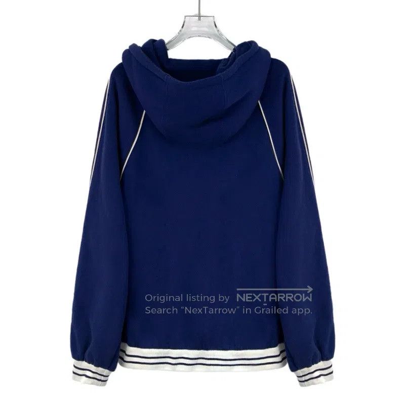 Gucci Gucci Dark blue logo embroidered cotton hooded zipper long Size US XS / EU 42 / 0 - 2 Thumbnail