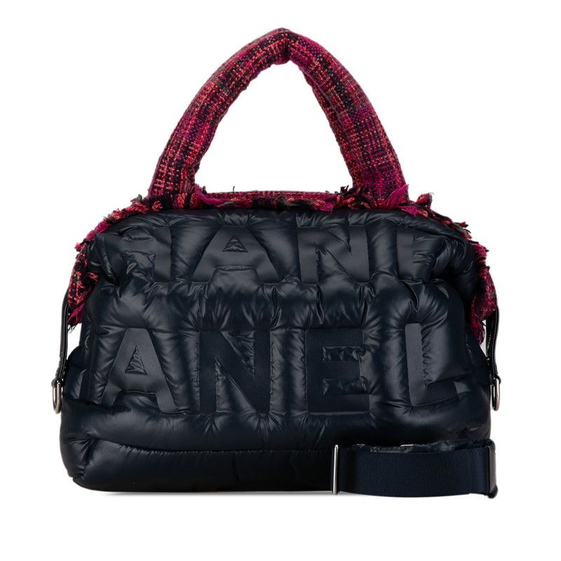Chanel Chanel Chanel Nylon Wool Coco Neige Embossed Logo Handbag Canvas Handbag in Very Good Condition Size ONE SIZE - 1 Thumbnail