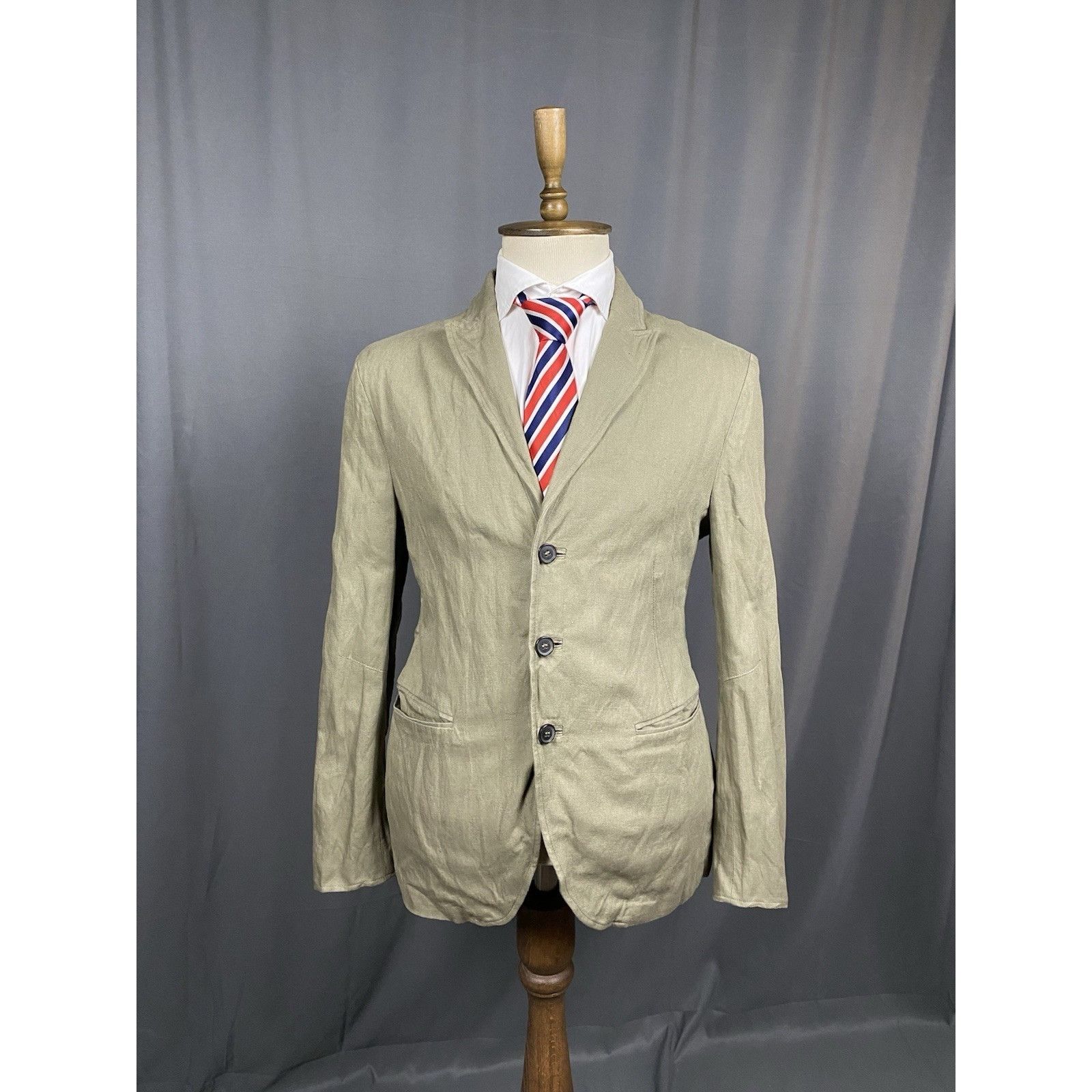 Hackett Hackett Men's Green Linen Blazer Sportcoat Jacket Size 38R/4 Size 48R - 1 Thumbnail