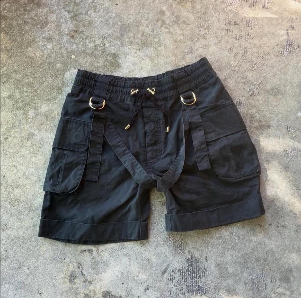 Balmain S/s 2016 Black Balmain Bondage Shorts Size US 29 - 1 Thumbnail